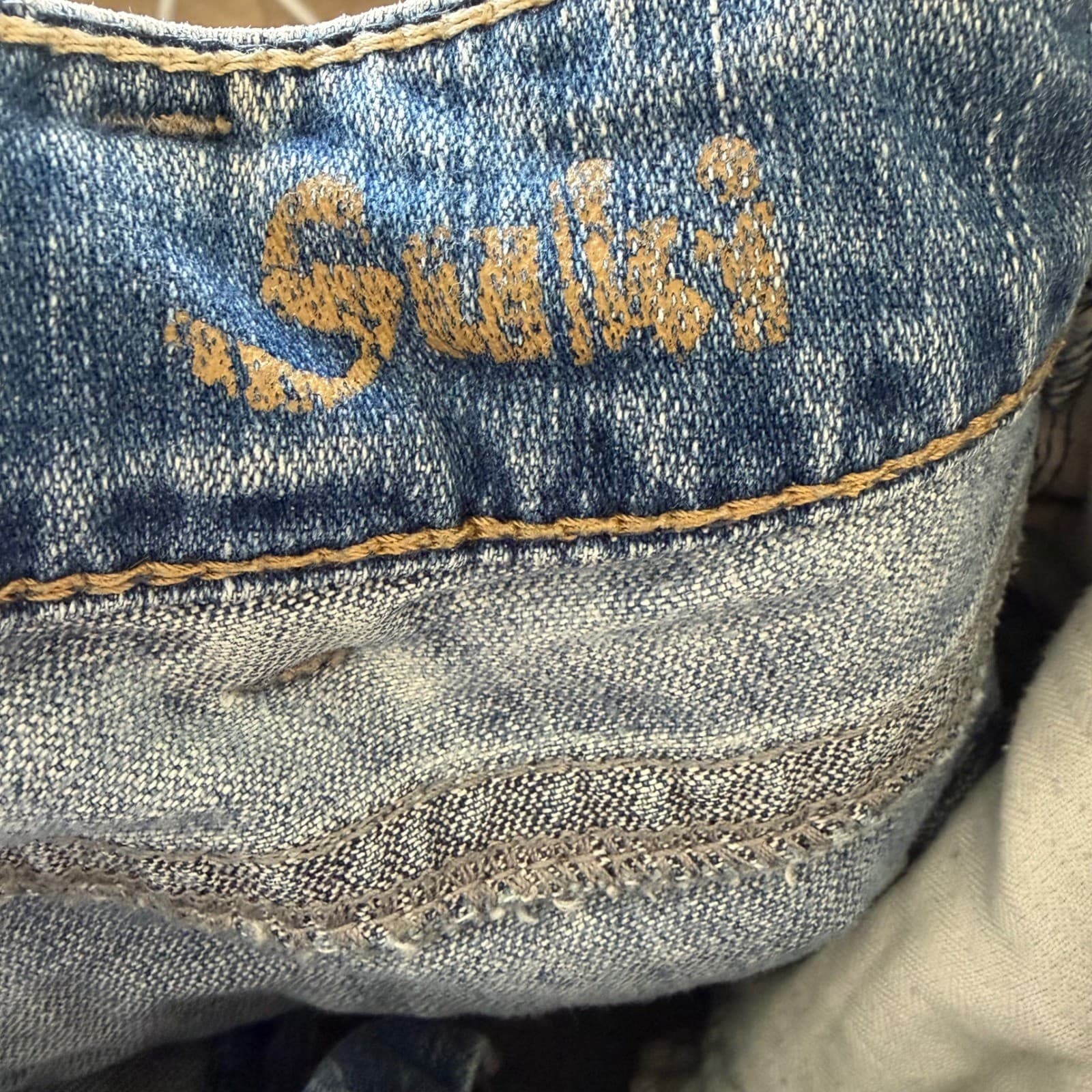 Silver Jeans Suki Mid Rise Bootcut Blue Denim Jeans Low Rise Size 31/32 Y2K Vtg - Thumbnail 9