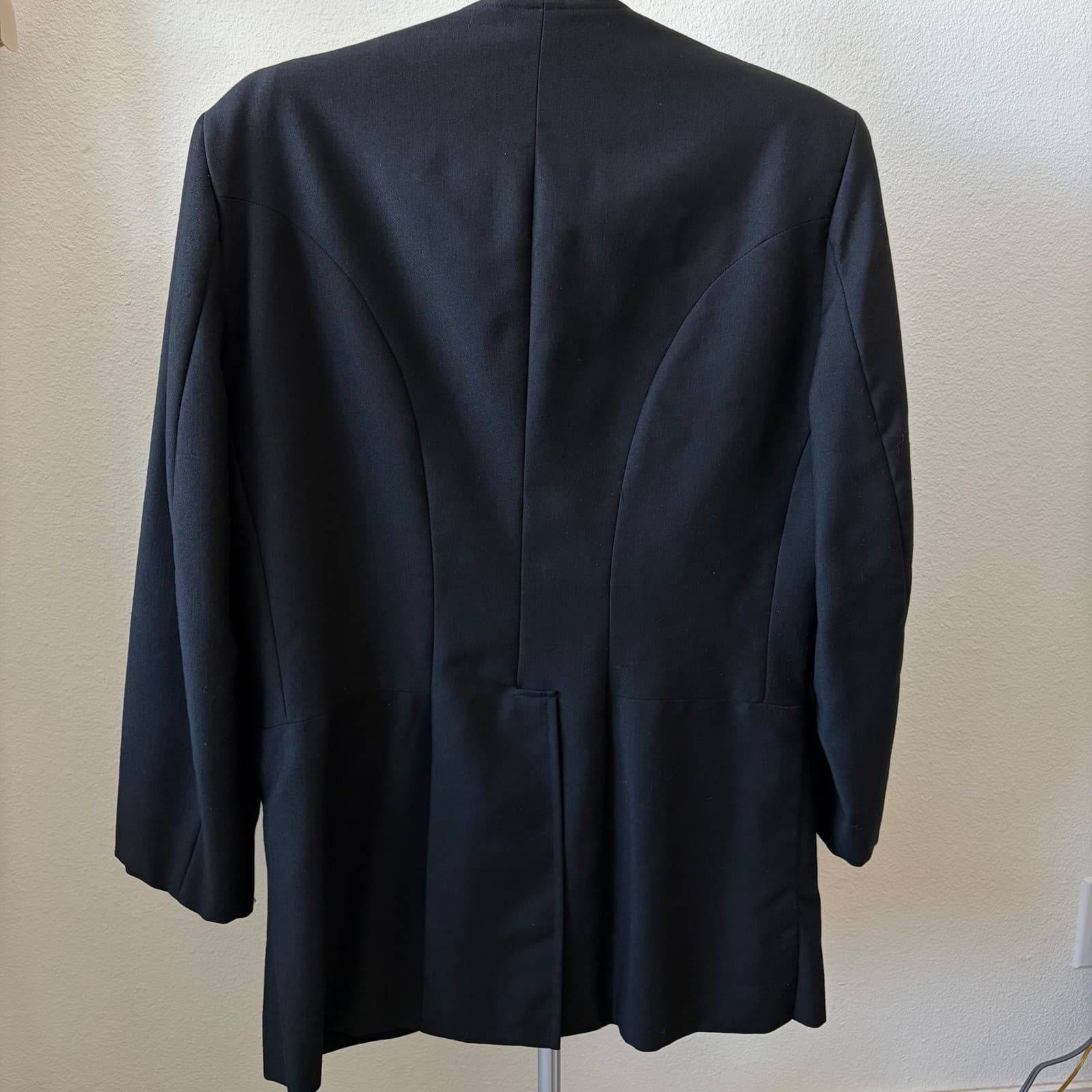 Wah Maker Frontier Clothing Blazer Mens 44 Black Wool Blend Frock Coat Vintage - Thumbnail 2