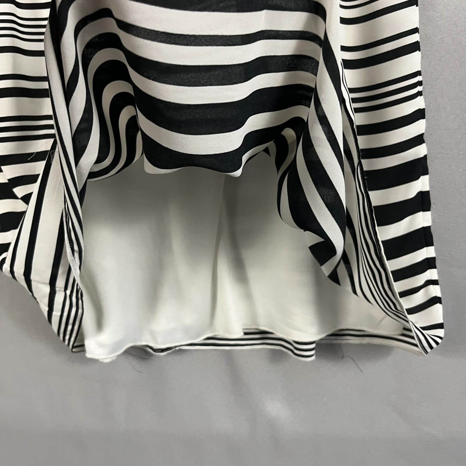 B.Darlin Black & White Polka Dot Striped Dress MED Collar Wednesday Adams Style - Thumbnail 5