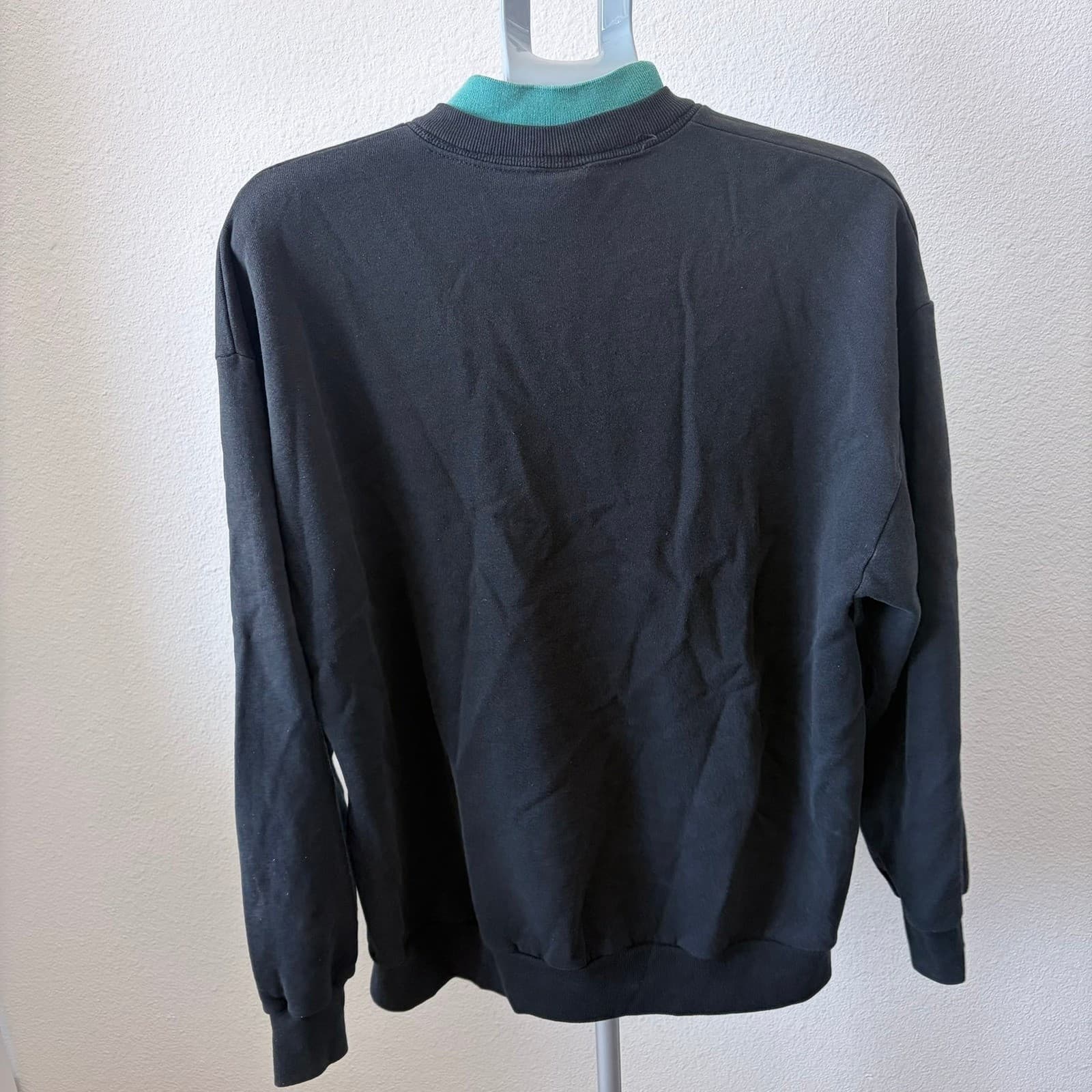 Vintage Jerzees Calico Harbor Kittens Dandelion Sweatshirt Black XL Made in USA - Thumbnail 4