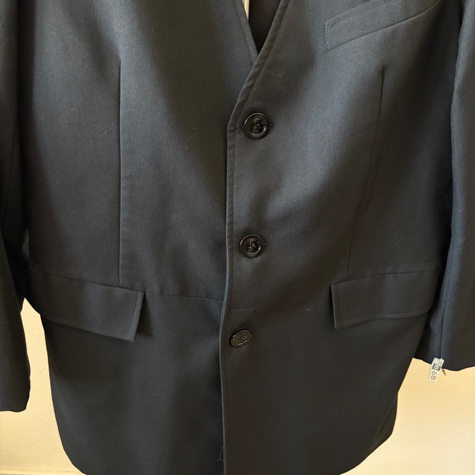 Wah Maker Frontier Clothing Blazer Mens 44 Black Wool Blend Frock Coat Vintage - Thumbnail 3
