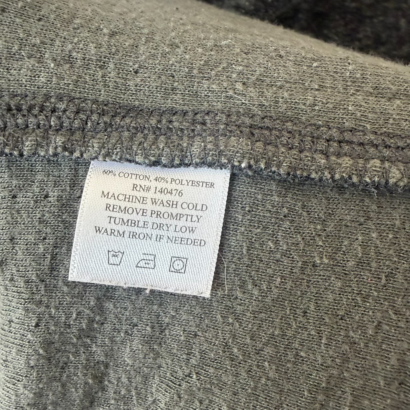 Faherty Hoodie XL Dark Gray Zip Up Cotton Blend Drawstring Speckled Knit Casual - Thumbnail 5