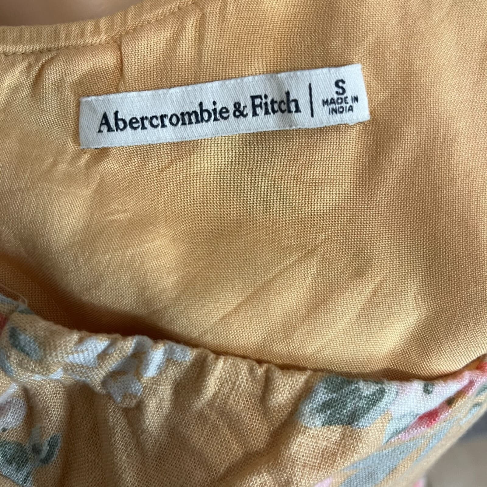 Abercrombie & Fitch Dress SM Linen Blend One Shoulder Floral Garden Spring Fairy - Thumbnail 7