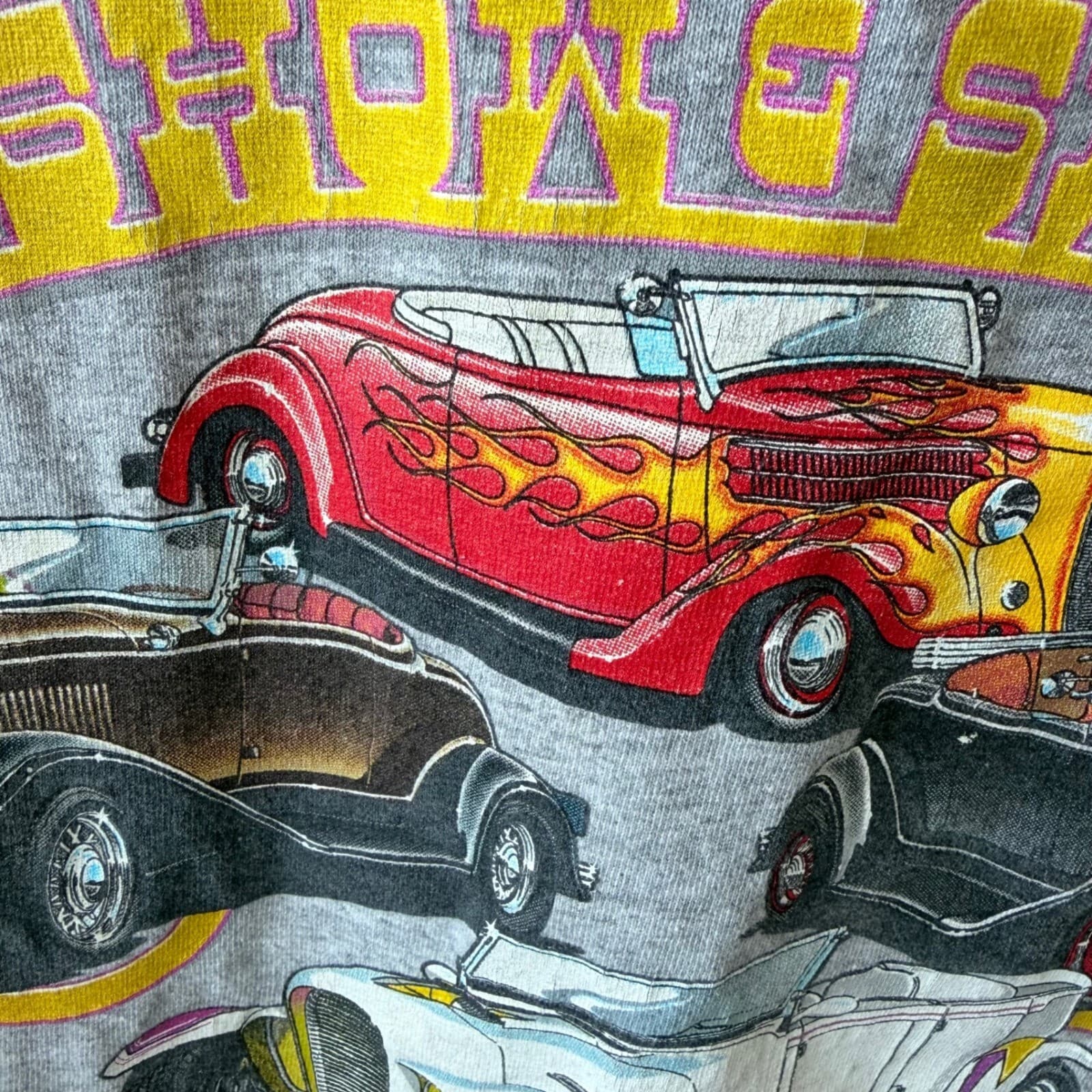 Hanes L.A. Roadsters Show & Swap Mens 2XL Gray 2006 Vintage Long Sleeve Shirt - Thumbnail 4
