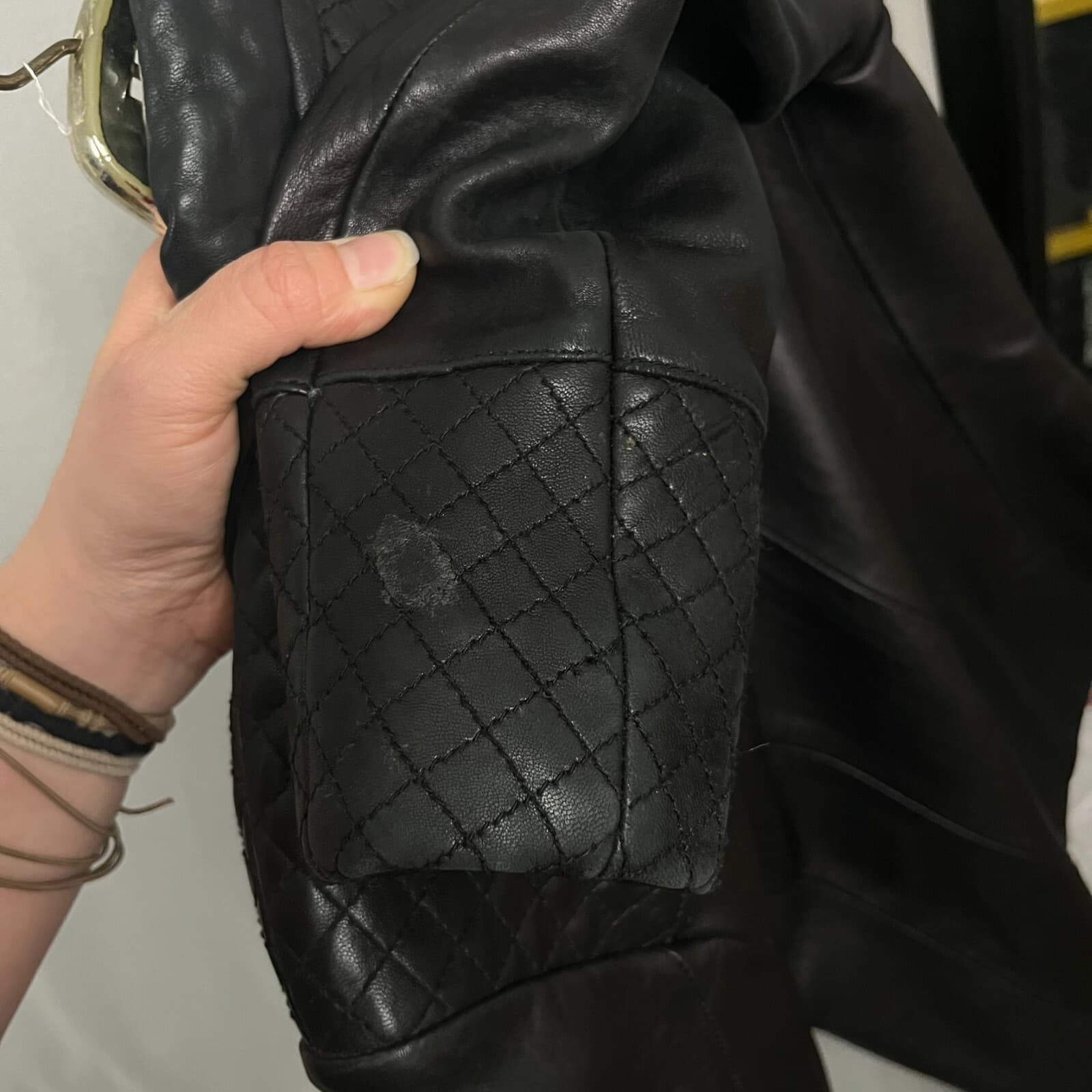 Anne Klein Coat Women's Small 100% Genuine Leather Black Leather Blazer Jacket - Thumbnail 8