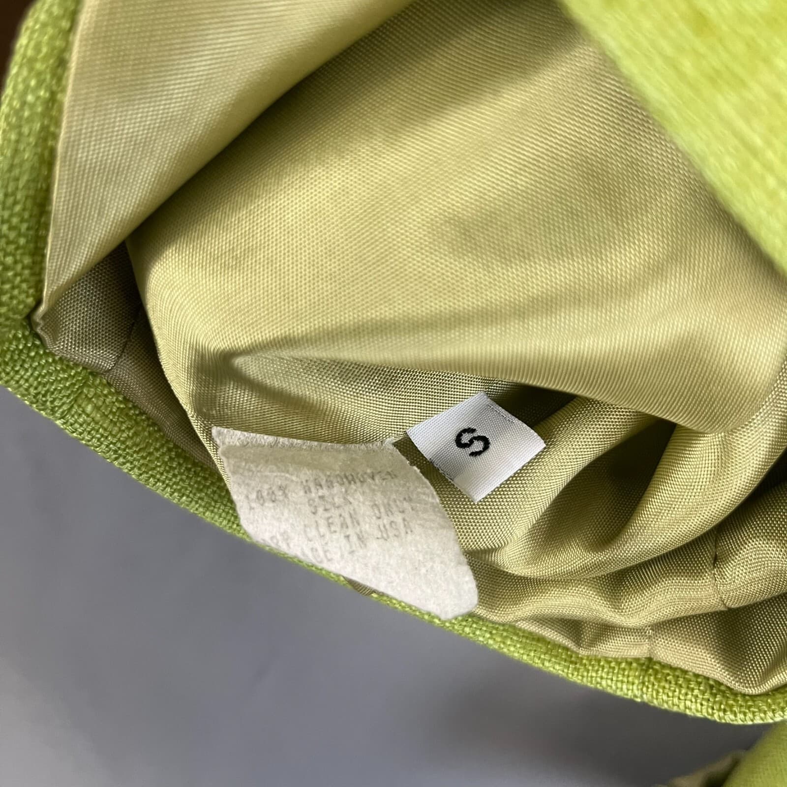 Vintage V.P. Collections Blazer Jacket Women's S Brat Green Silk Jackie O Retro - Thumbnail 5