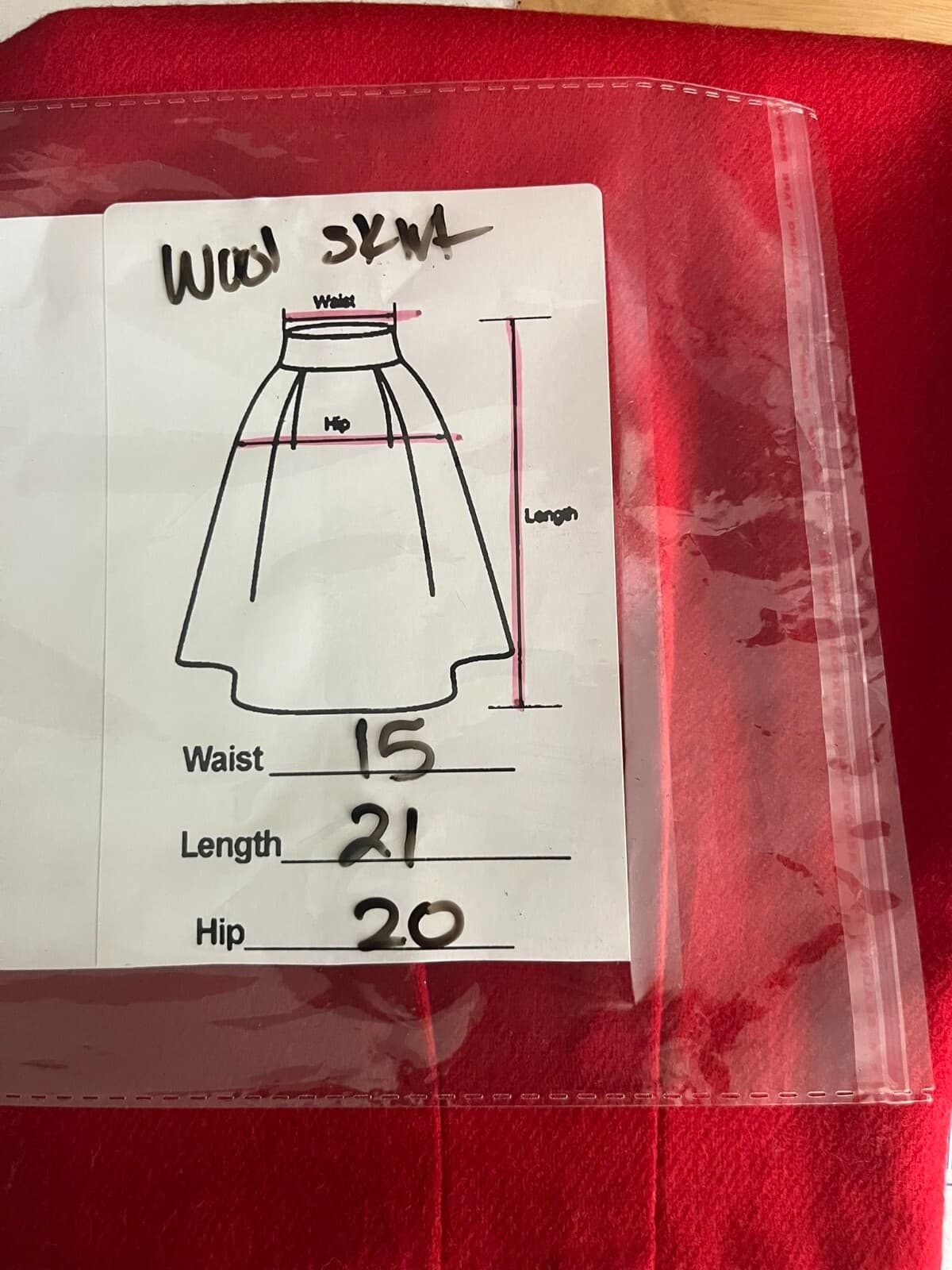 Fundamental Things Petites Woman Size 12 Red Pencil Skirt Wool Straight Career - Thumbnail 5