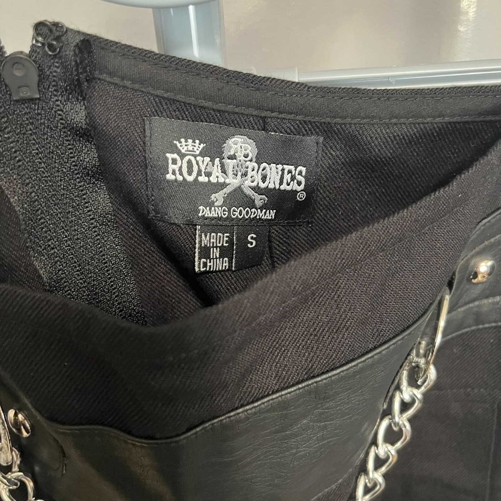 Royal Bones Tripp NYC Daang Goodman Women Small Cyber Punk Gothic Emo Mini Skirt - Thumbnail 3