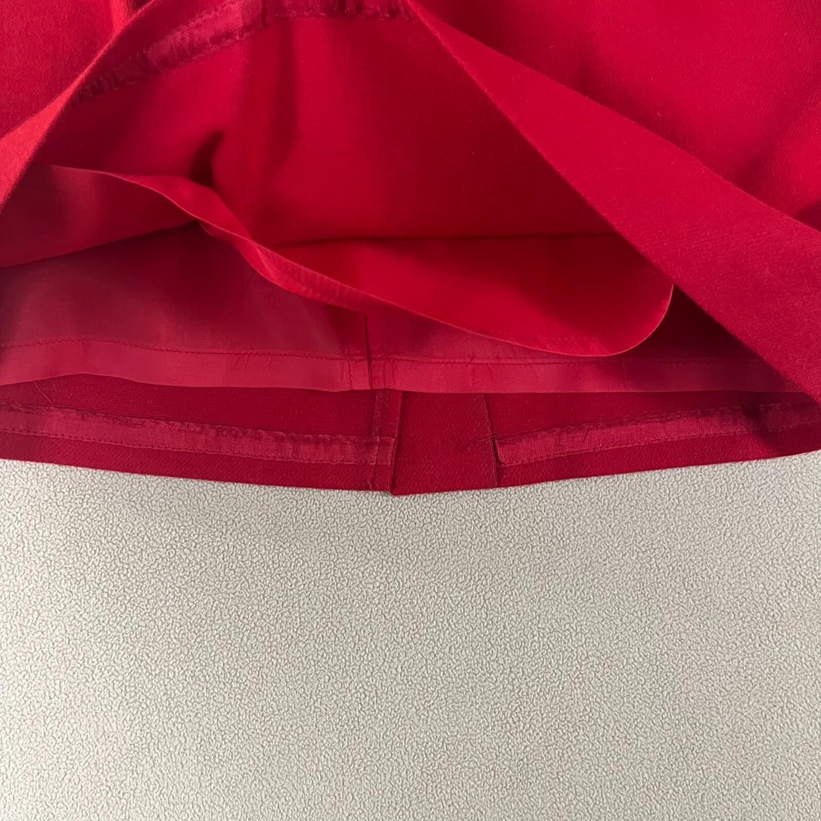 Fundamental Things Petites Woman Size 12 Red Pencil Skirt Wool Straight Career - Thumbnail 2