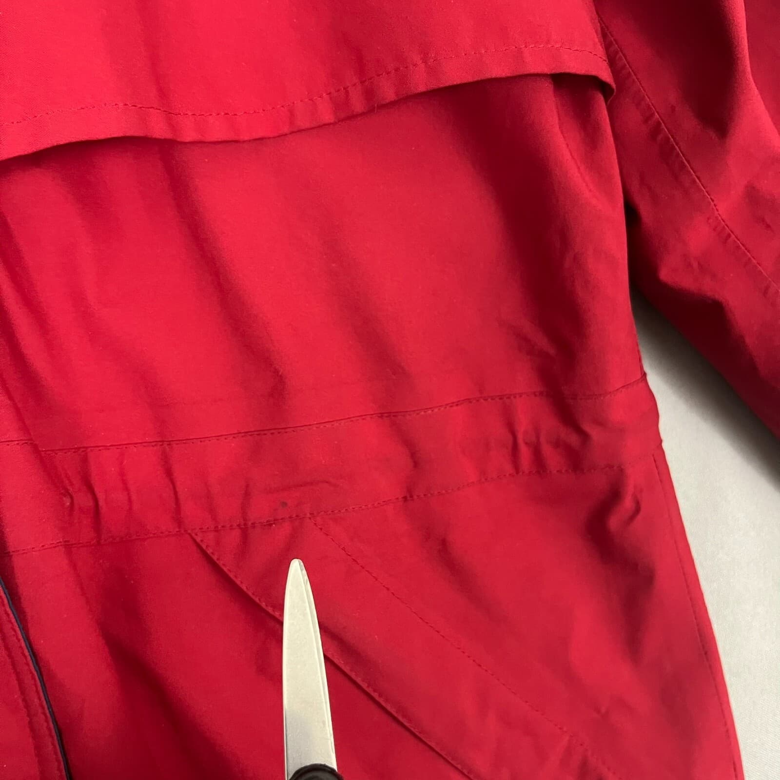 Eddie Bauer Anorak Jacket Women's Small Petite Dark Red Gore-Tex Hooded Full Zip - Thumbnail 3
