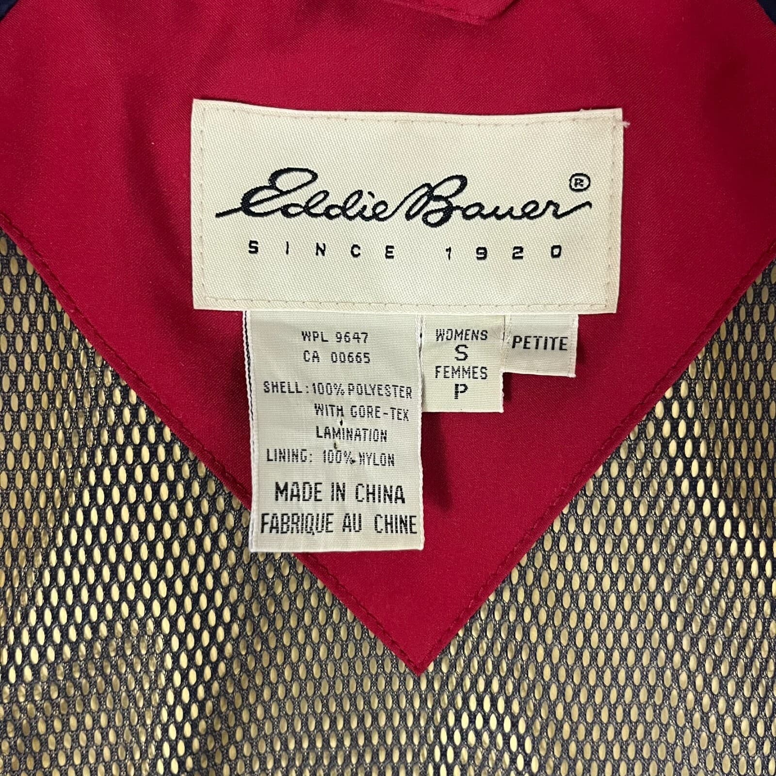 Eddie Bauer Anorak Jacket Women's Small Petite Dark Red Gore-Tex Hooded Full Zip - Thumbnail 4