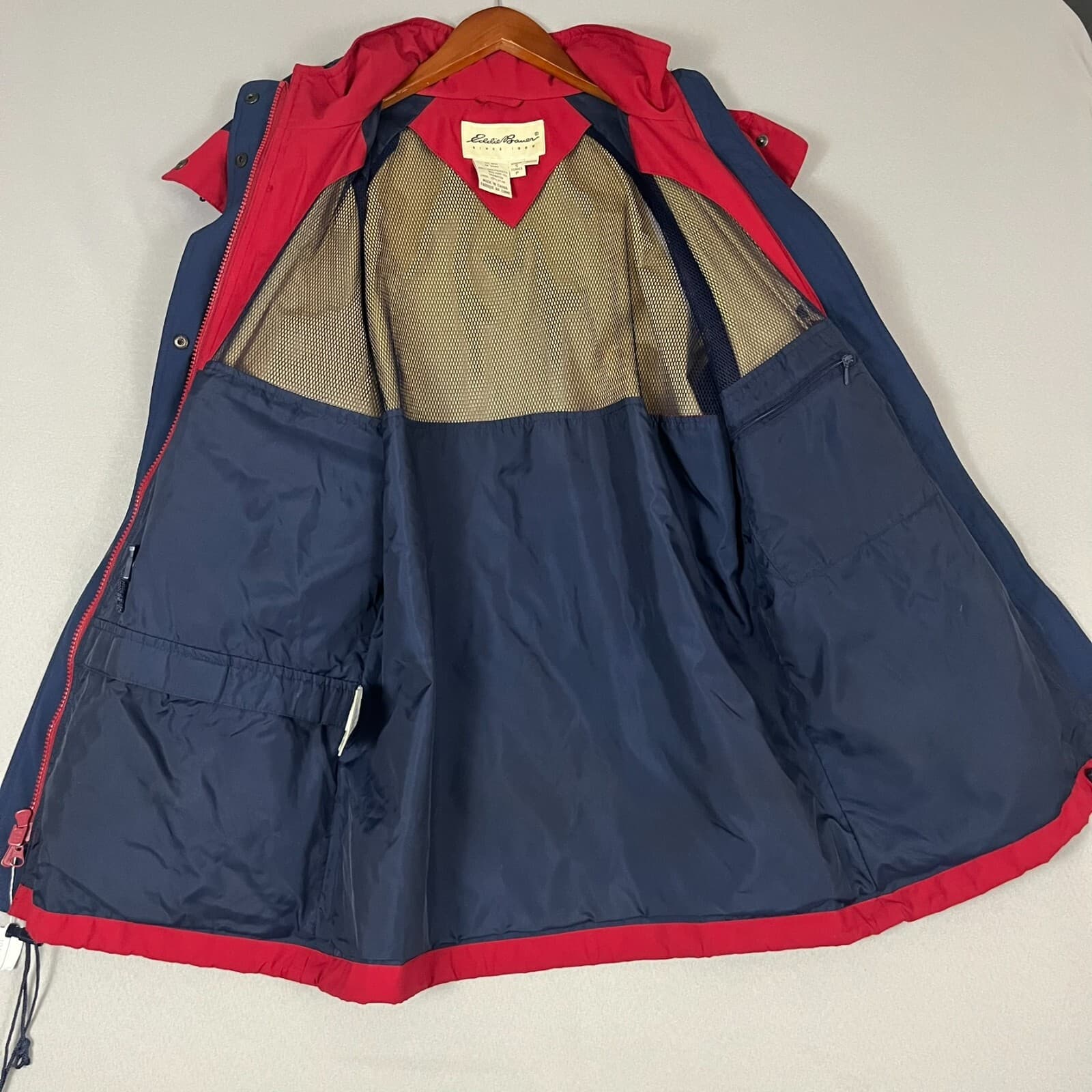 Eddie Bauer Anorak Jacket Women's Small Petite Dark Red Gore-Tex Hooded Full Zip - Thumbnail 6