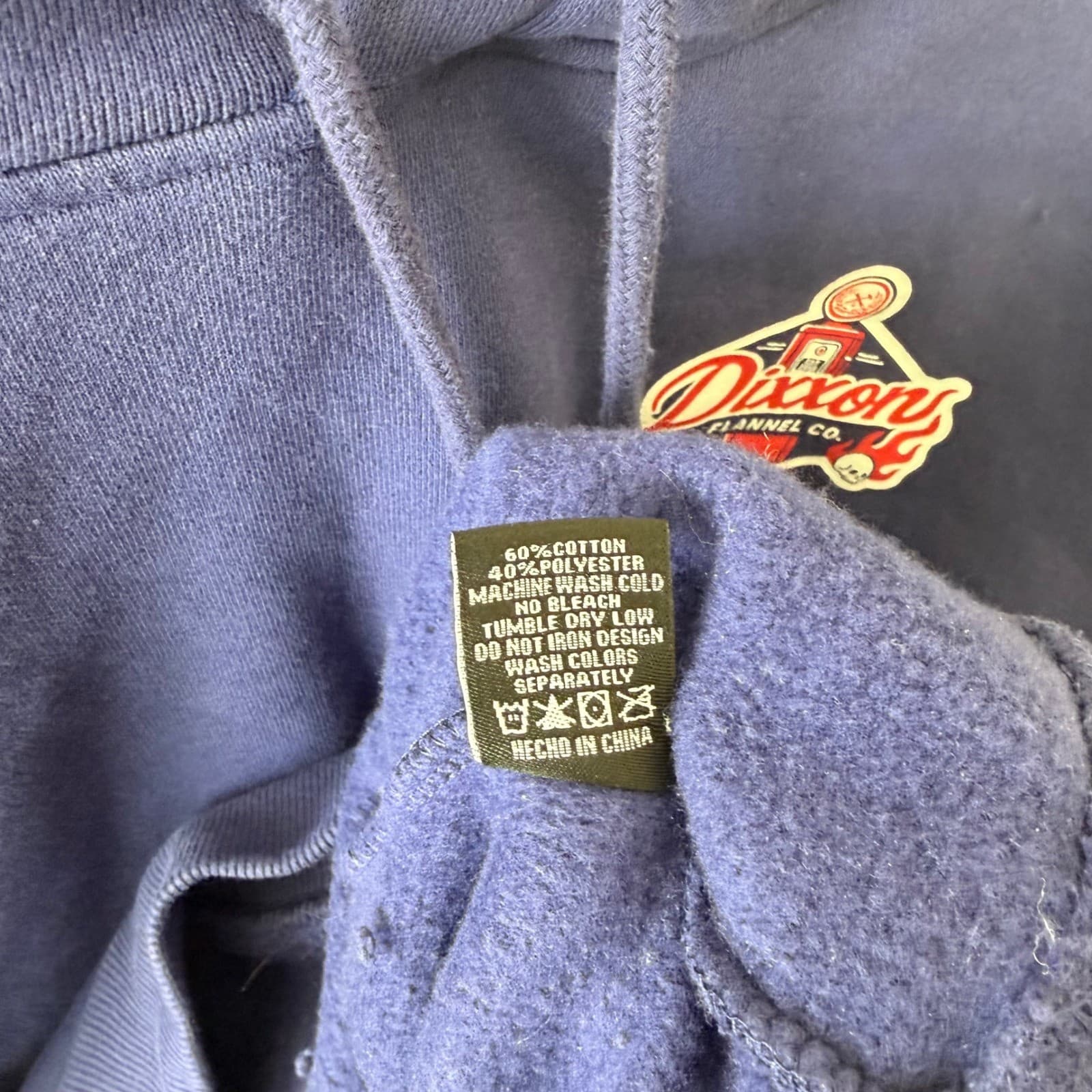 Dixxon Flannel Co Hoodie Mens Large Blue Petrol Graphic Pullover Sweatshirt - Thumbnail 4