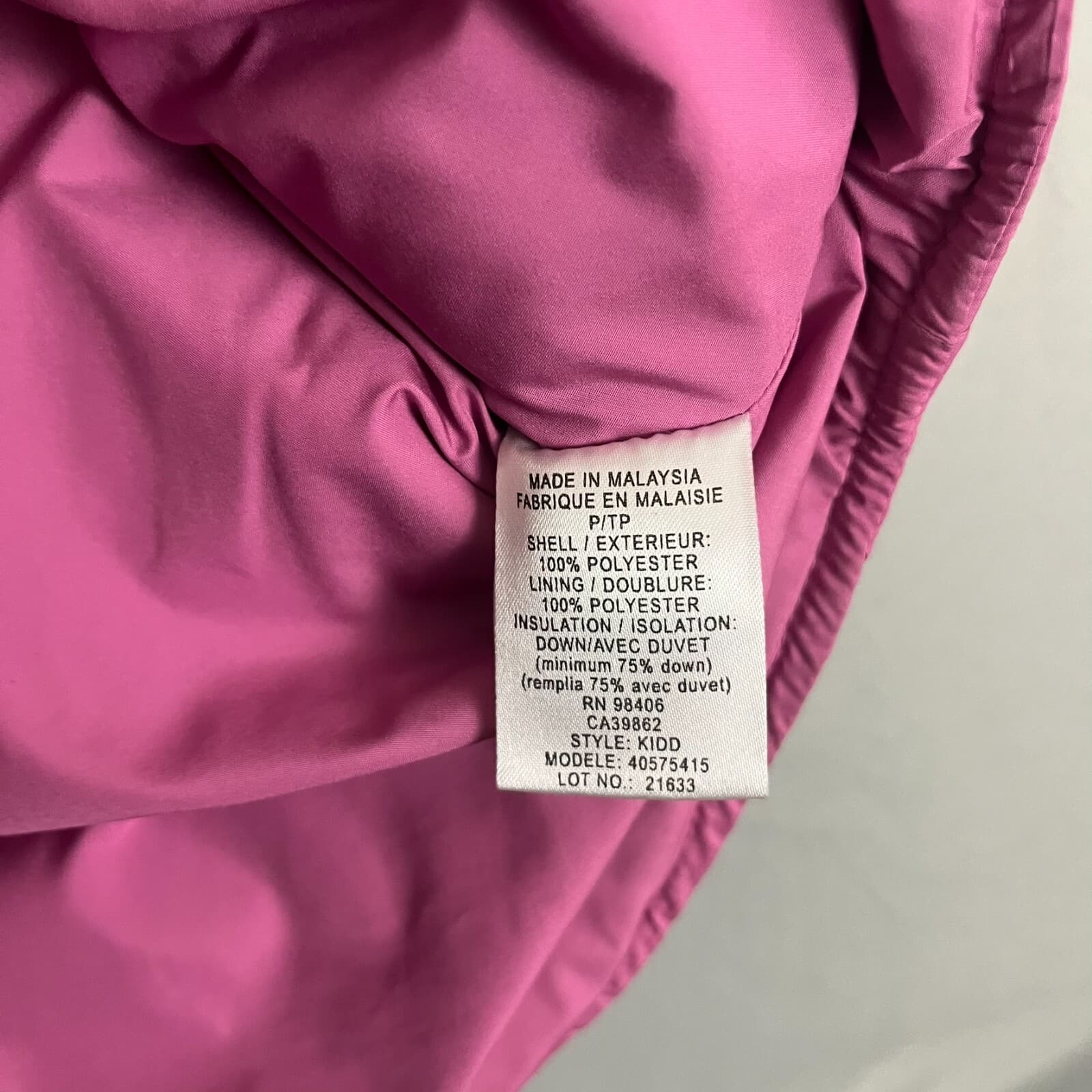 Theory Womens Down Puffer Vest Jacket Size "P" Bubble Gum Pink Hooded STAINED - Thumbnail 6