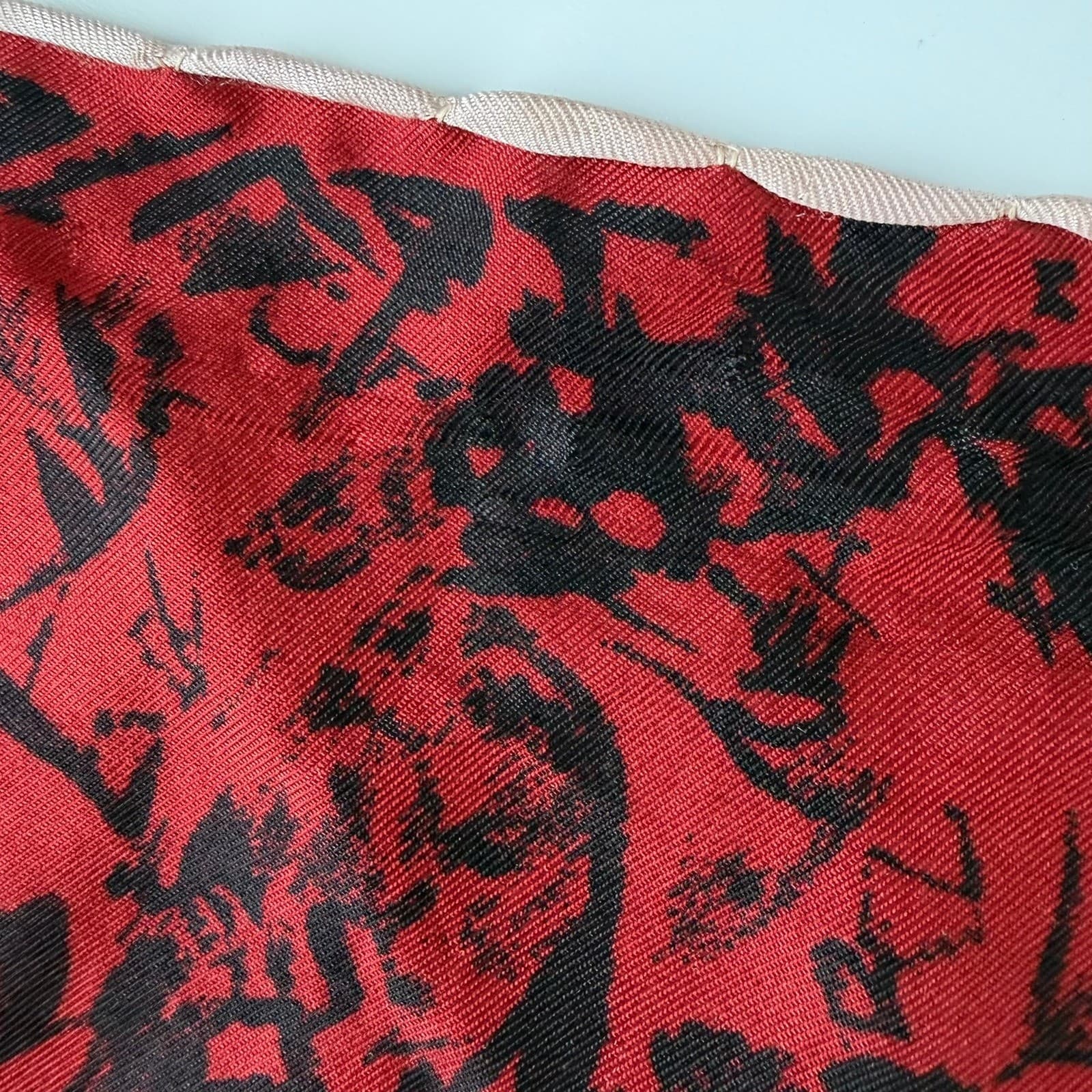 Unbranded Horse Print Scarf Womens OS Red Black Equestrian Riding Crop Square - Thumbnail 4
