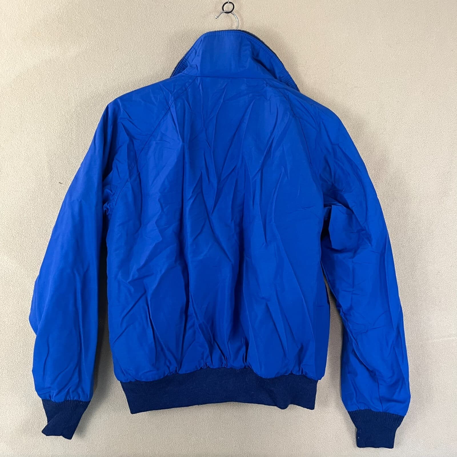 Vintage 70s Woolrich Womens Blue Bomber Jacket Large Fleece Lined Fishermancore - Thumbnail 2