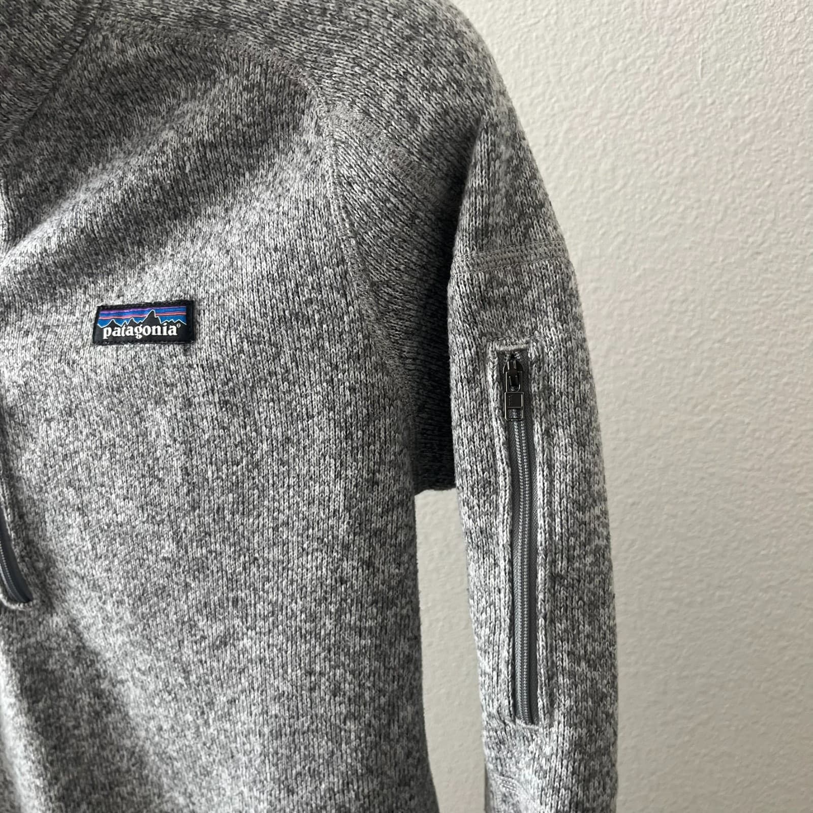 Patagonia Women's Medium Heather Gray Worn Wear Better Sweater 1/4-Zip Fleece - Thumbnail 3
