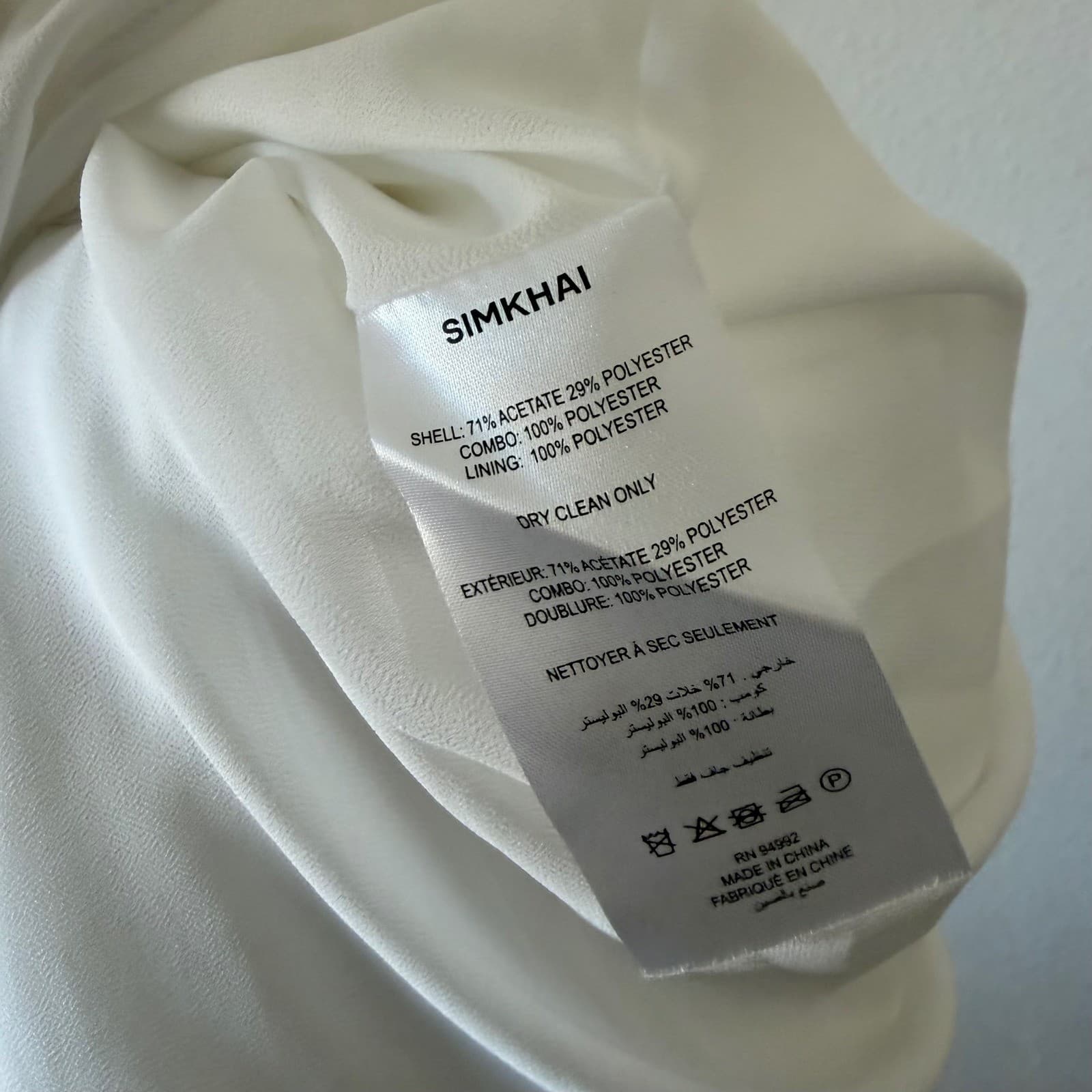 SIMKHAI Sequoia Layered Maxi Dress Women 6 White Crepe Chiffon Pleated 224-1104W - Thumbnail 10