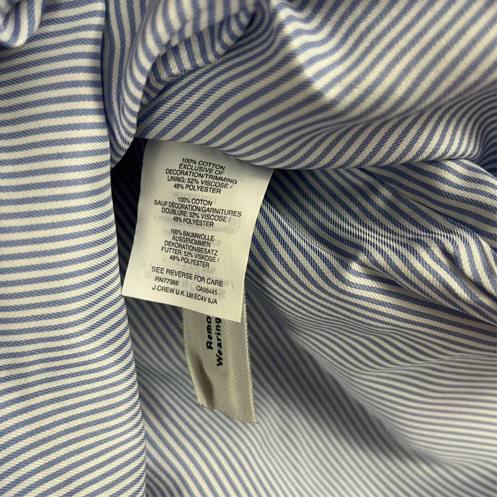 J Crew Women Skirt SZ 4 Blue Chambray Scallop Embroidered A-Line 100% Cotton NWT - Thumbnail 7