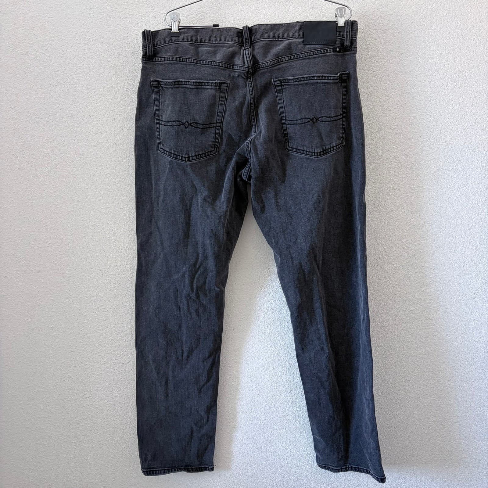 Lucky Brand 221 Original Straight Mens Jeans Black 36x32 Denim Pants Faded Denim - Thumbnail 3