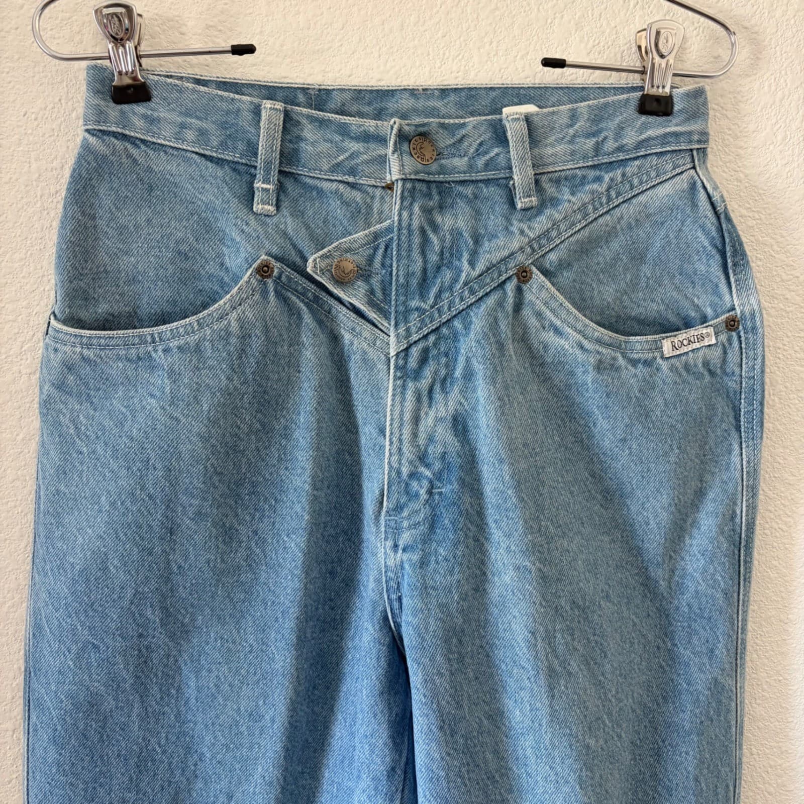 Rocky Mountain Western Jeans 9/10 High Rise Crossover Yoke TALL 36" Inseam USA - Thumbnail 2