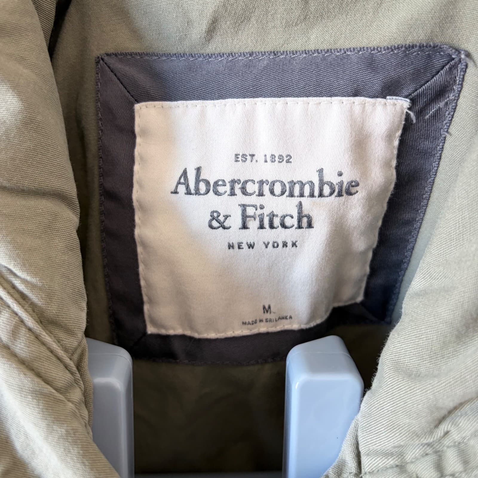 Abercrombie & Fitch Olive Green Military Field Utility Jacket Y2K Medium Hooded - Thumbnail 7