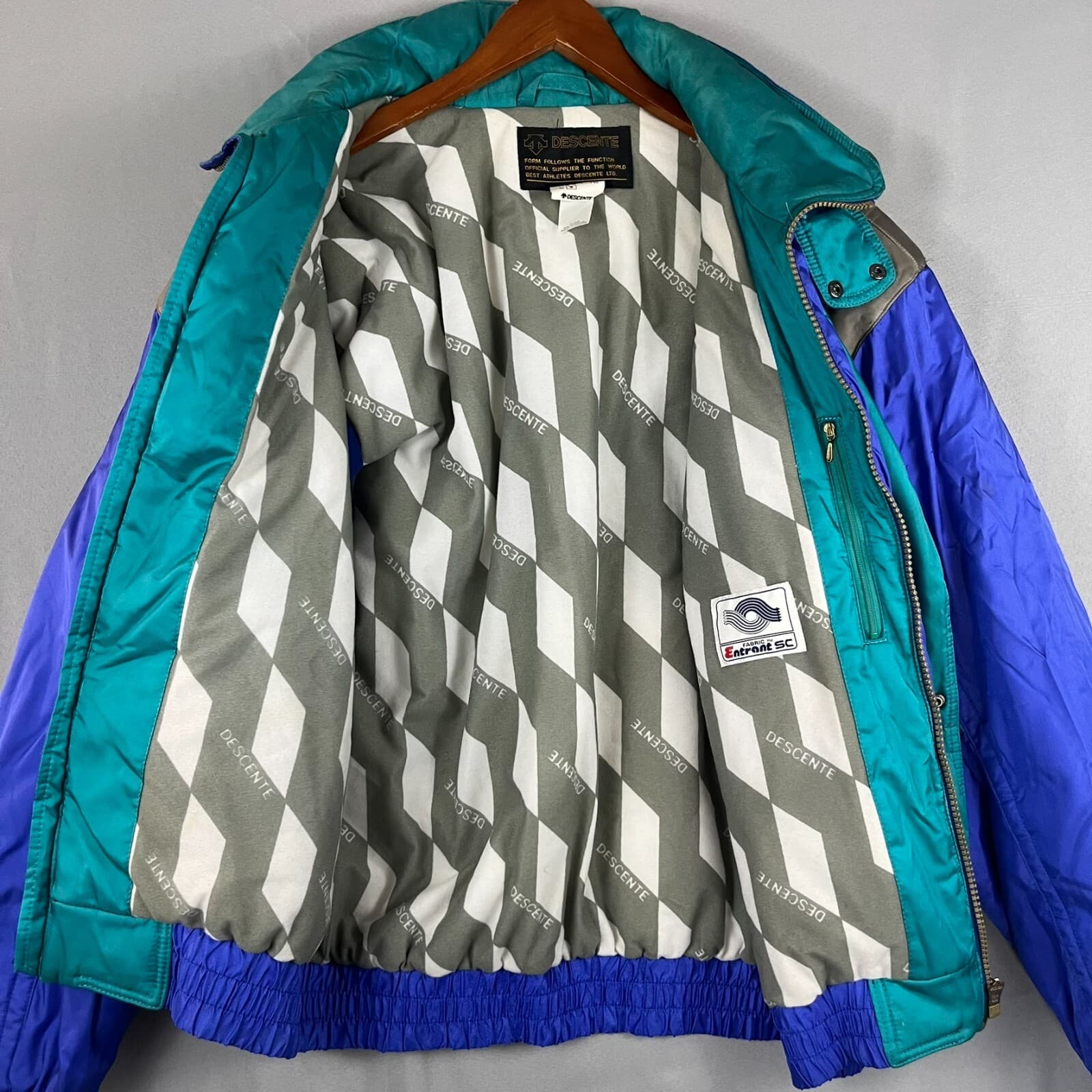 Vtg Descente Jacket Sz LG Blue Retro Ski Snowboarding Snow Outdoor Parka Coat - Thumbnail 5