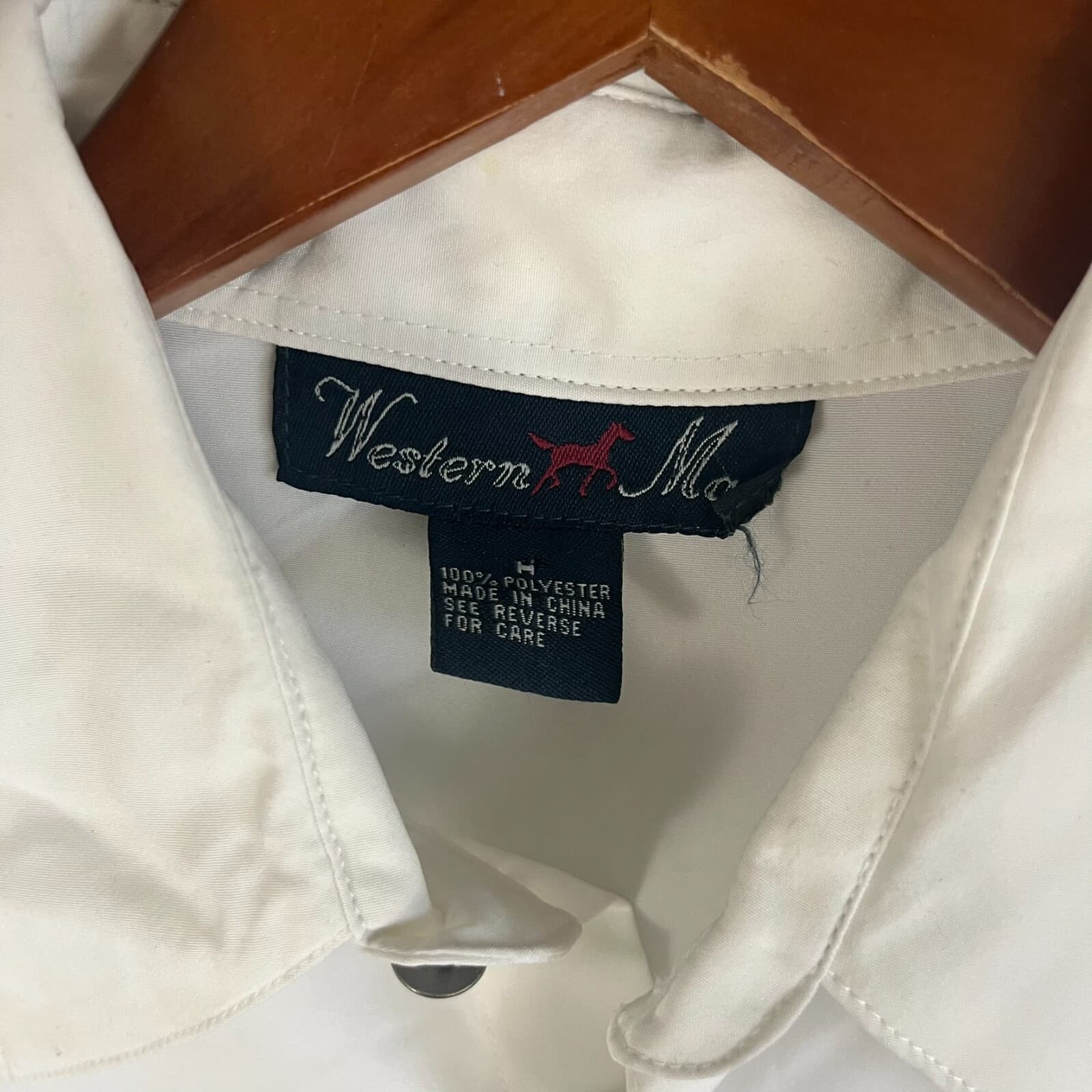 Western Max Mens Shirt White Size XL Western Embroidered Cowboy Boot Roping NWT - Thumbnail 3