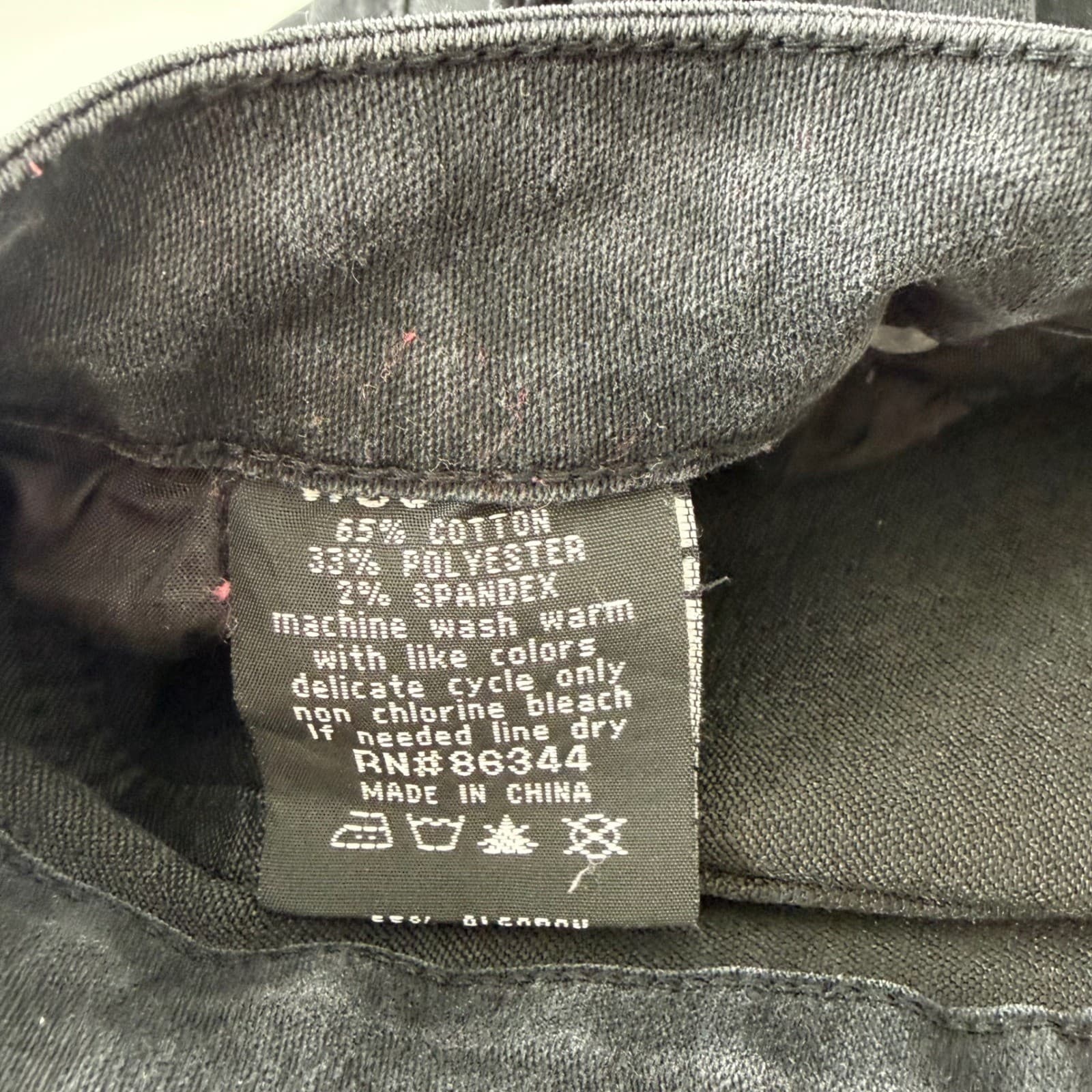 Franky Max Denim Jeans Men 38x30 Black Stretch Straight Leg W38 L30 - Thumbnail 4