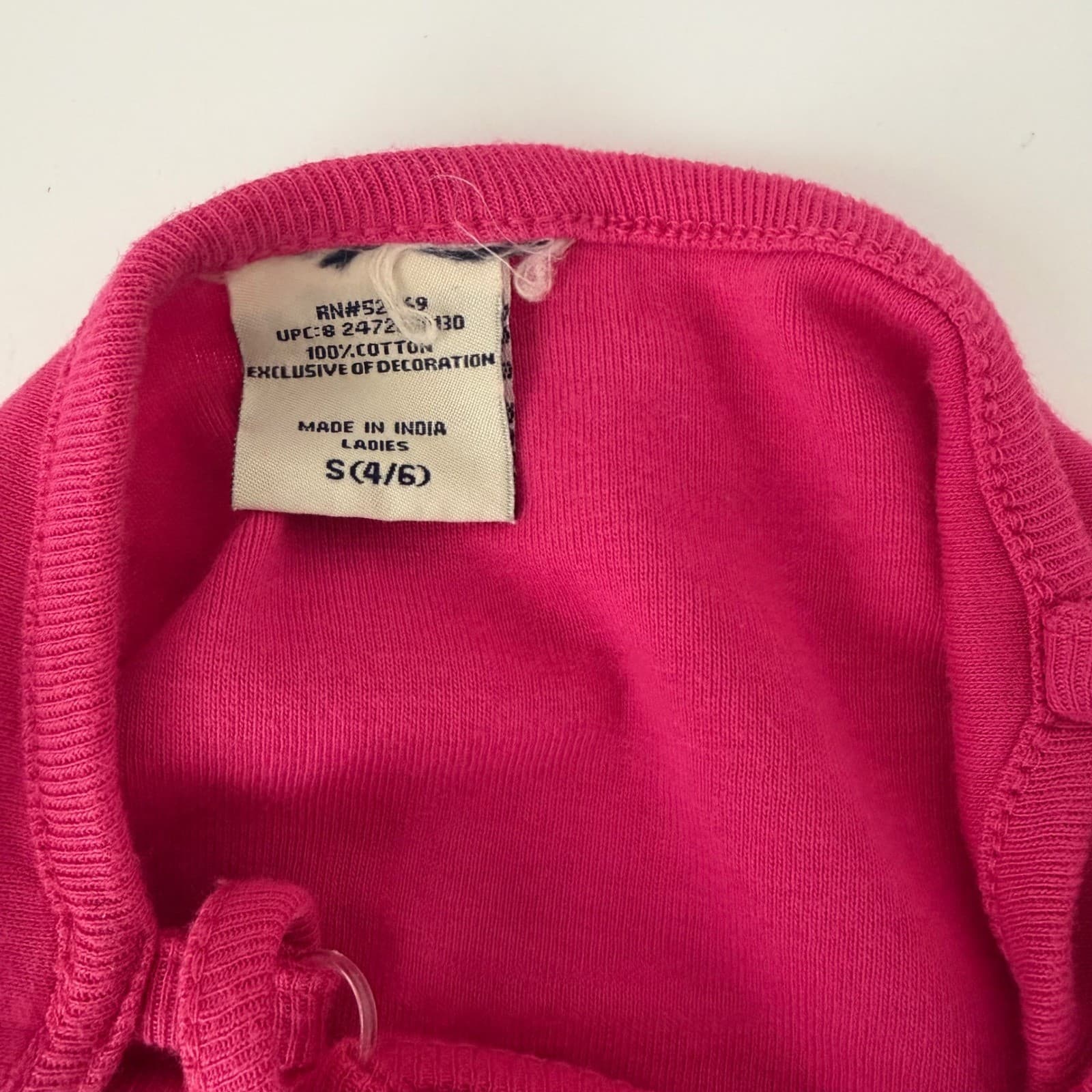 Cami Tank Top Womens Small (4/6) Hot Pink Lace Trim Beaded Y2K Vintage 2000s - Thumbnail 3