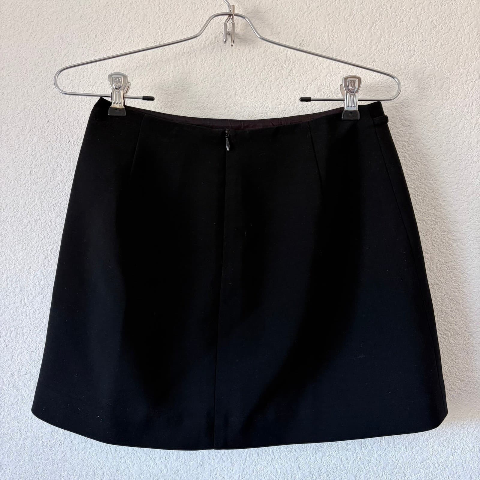 Bebe Vintage Black Mini Skirt Sz 4 Logo Hardware 90s Y2K Womens A-Line Coquette - Thumbnail 5