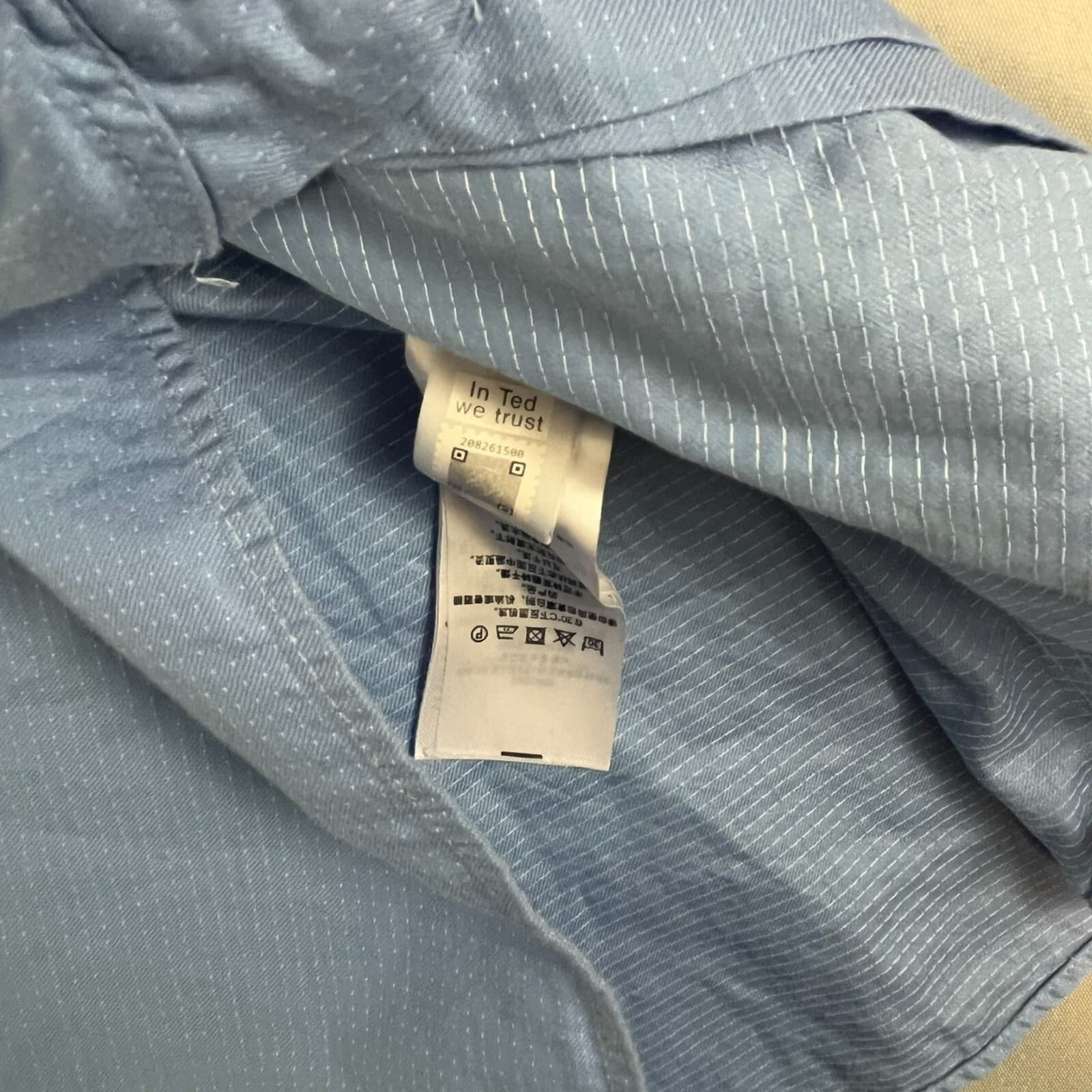 Lot Of 2 Ted Baker Shirt Mens 3 Gray Blue 100% Cotton Professional Career Office - Thumbnail 5