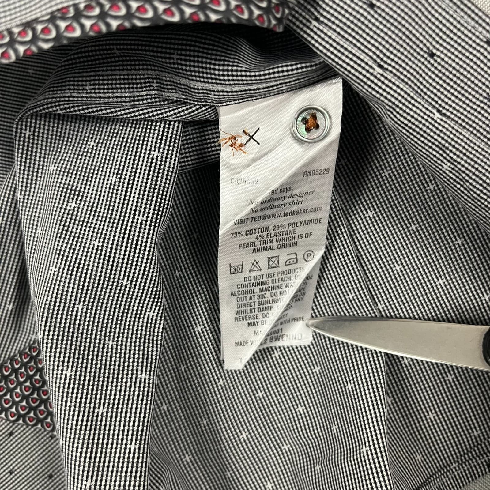 Lot Of 2 Ted Baker Shirt Mens 3 Gray Blue 100% Cotton Professional Career Office - Thumbnail 9