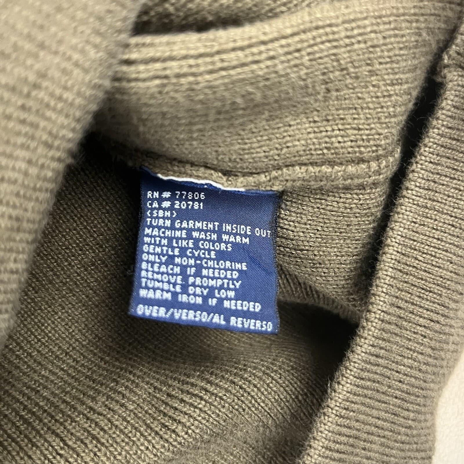 Tommy Hilfiger Mens Golf Sweater Vest Sz LG Olive Green Academia Ivy League Y2K - Thumbnail 4