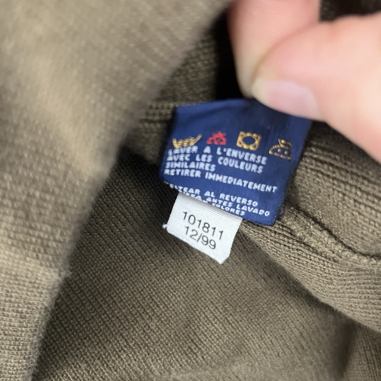 Tommy Hilfiger Mens Golf Sweater Vest Sz LG Olive Green Academia Ivy League Y2K - Thumbnail 5