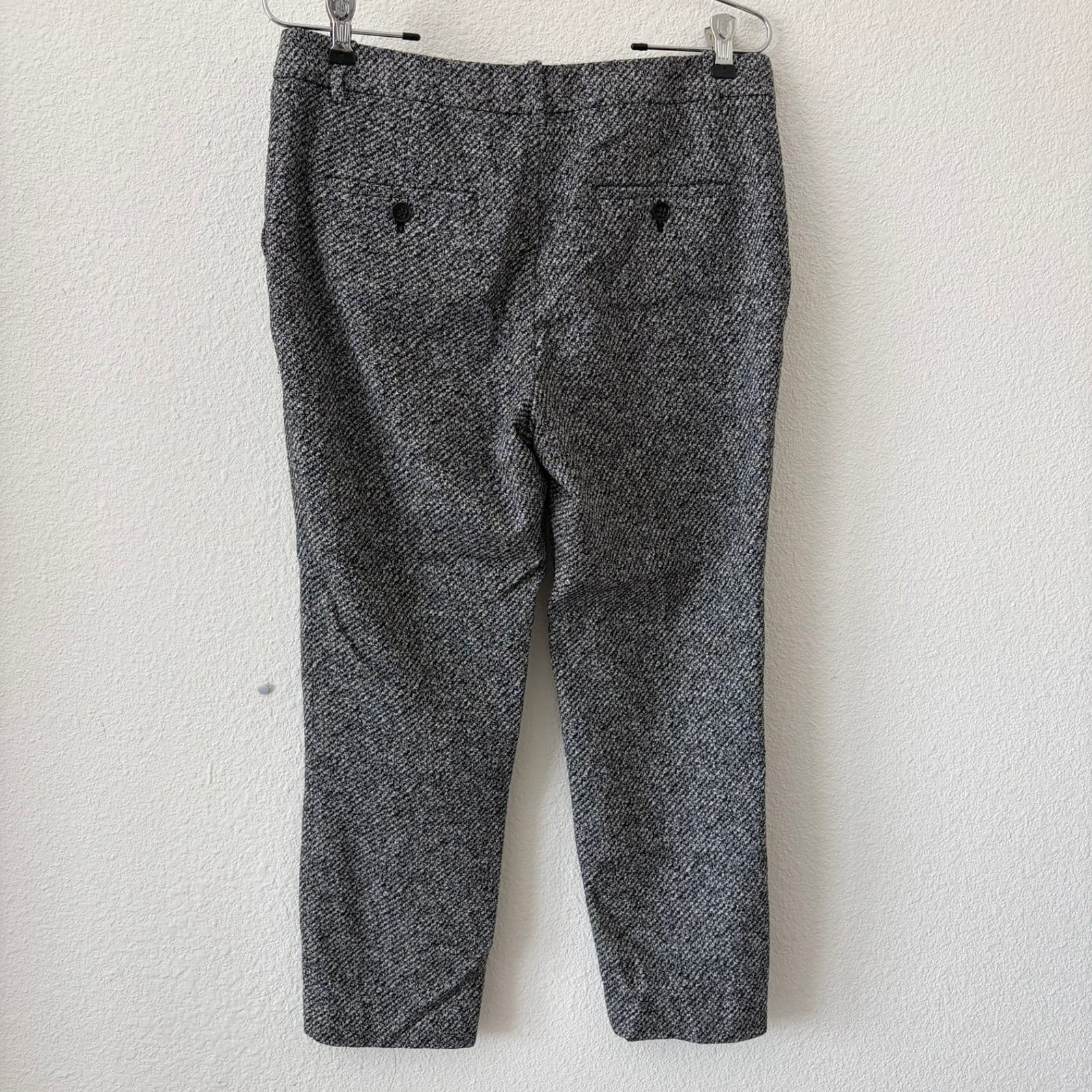Theory Treeca 2 Willon Jacquard Pants Trousers Womens Sz 6 Grey Tweed Cropped - Thumbnail 4