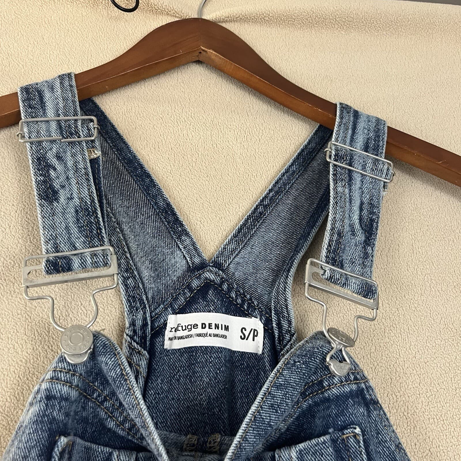 Refuge Overall Bibs Womens Size Small Ripped Distressed Denim Jeans Overalls - Thumbnail 3