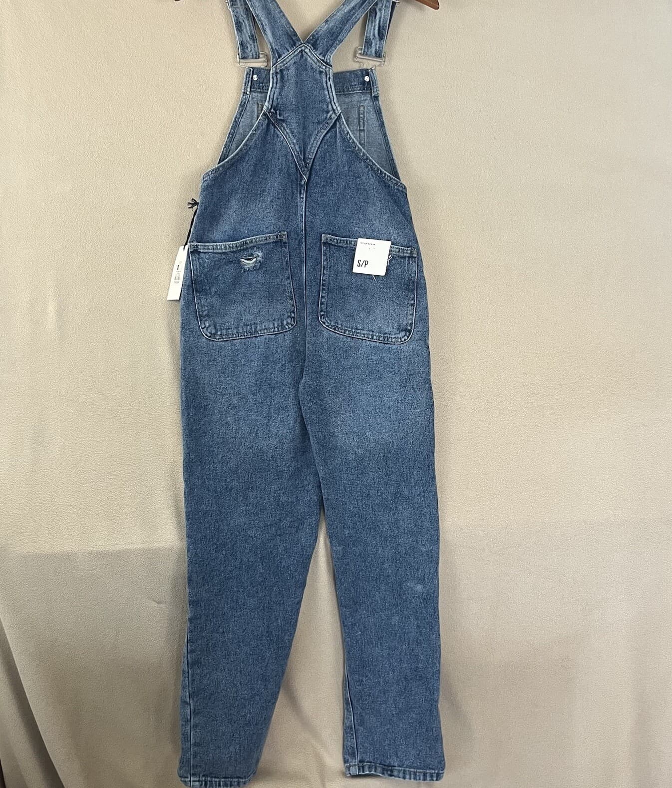 Refuge Overall Bibs Womens Size Small Ripped Distressed Denim Jeans Overalls - Thumbnail 5