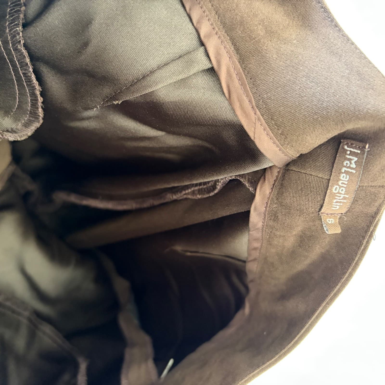 J.McLaughlin Straight Leg Trouser Pants Women Size 6 Brown Pockets Tailored - Thumbnail 4