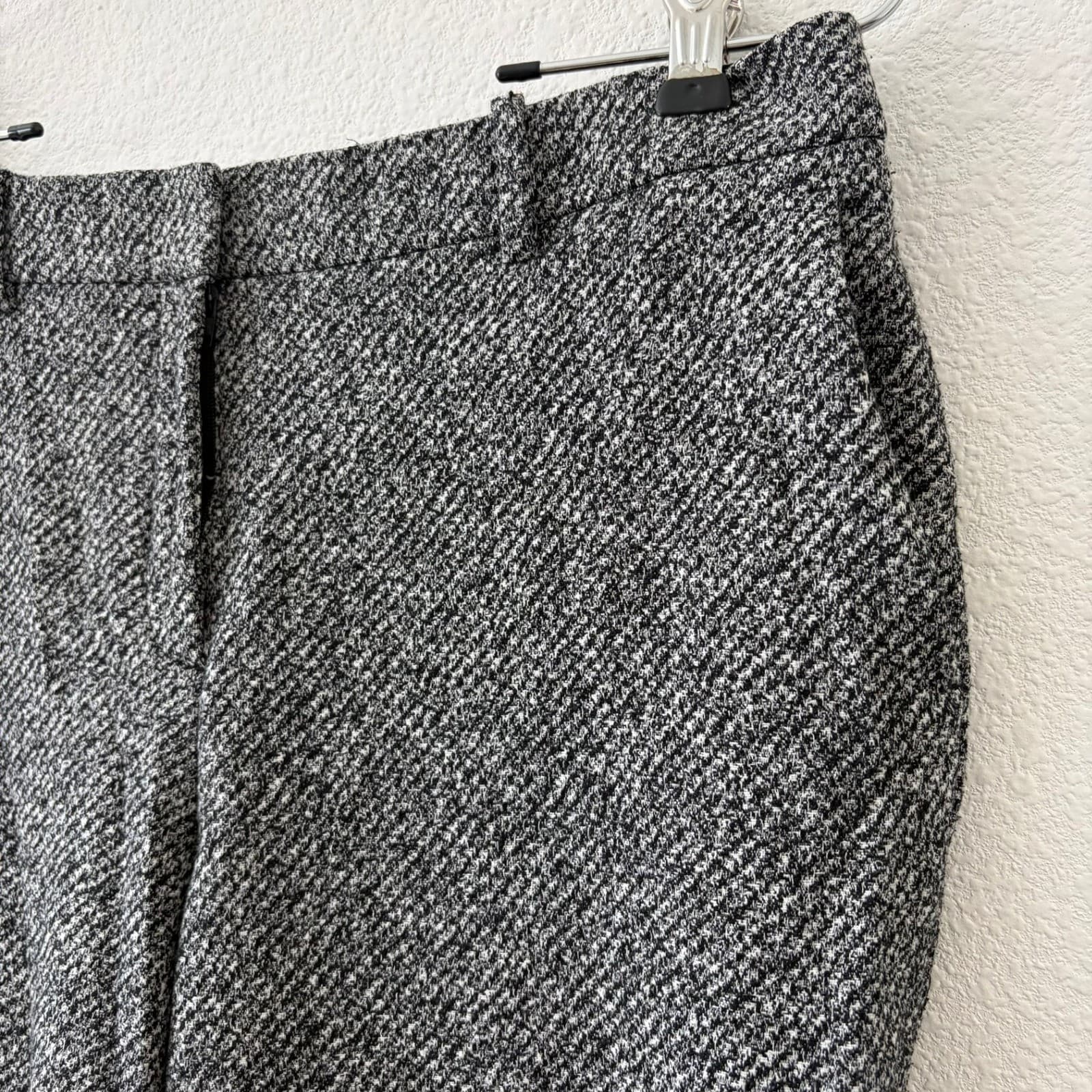 Theory Treeca 2 Willon Jacquard Pants Trousers Womens Sz 6 Grey Tweed Cropped - Thumbnail 2