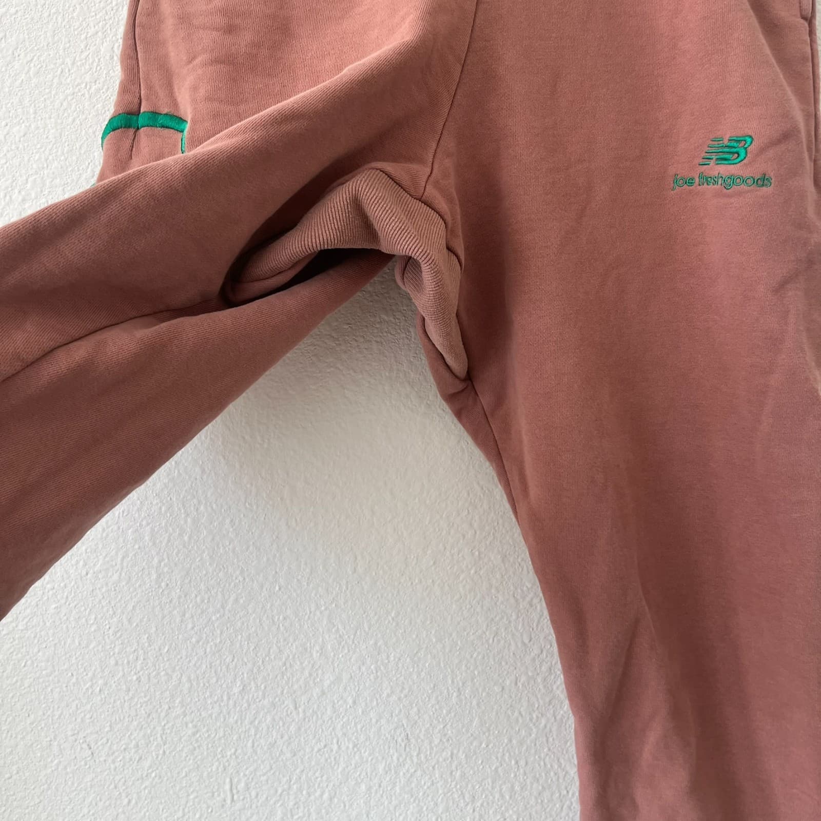 New Balance Joe Freshgoods Sweatpants Mens XS Brown Embroidered Outside Clothes - Thumbnail 4
