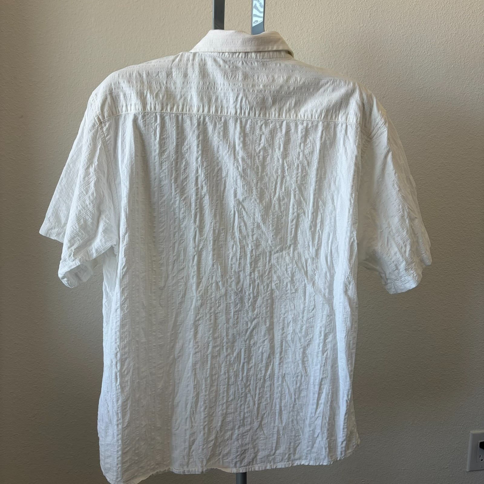 VTG Eighty Eight Button Short Sleeve Shirt Mens XL White Cross Grunge Y2K Punk - Thumbnail 4