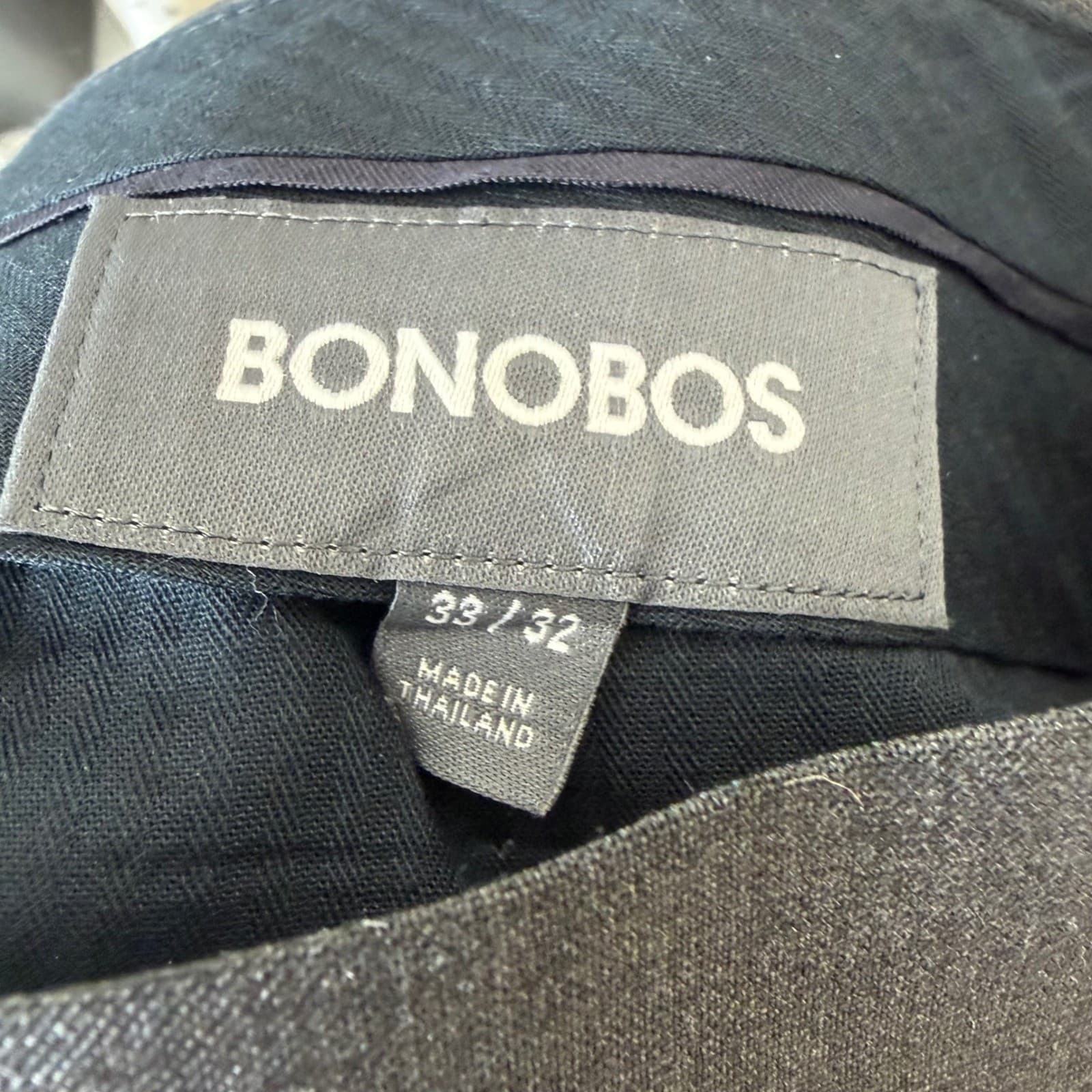 Bonobos Dress Pants Men 33x32 Grey Slim Fit Marzotto Wool Trousers 15687-GY001 - Thumbnail 3