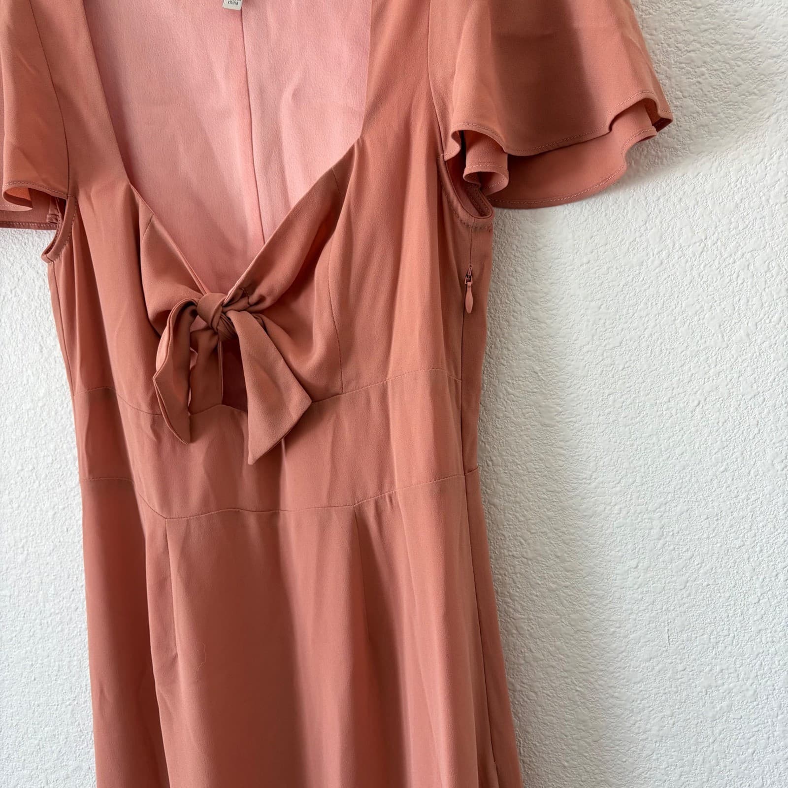 Lovers + Friends Tie Front Maxi Dress Womens XS Flutter Sleeve Coquette Romantic - Thumbnail 6