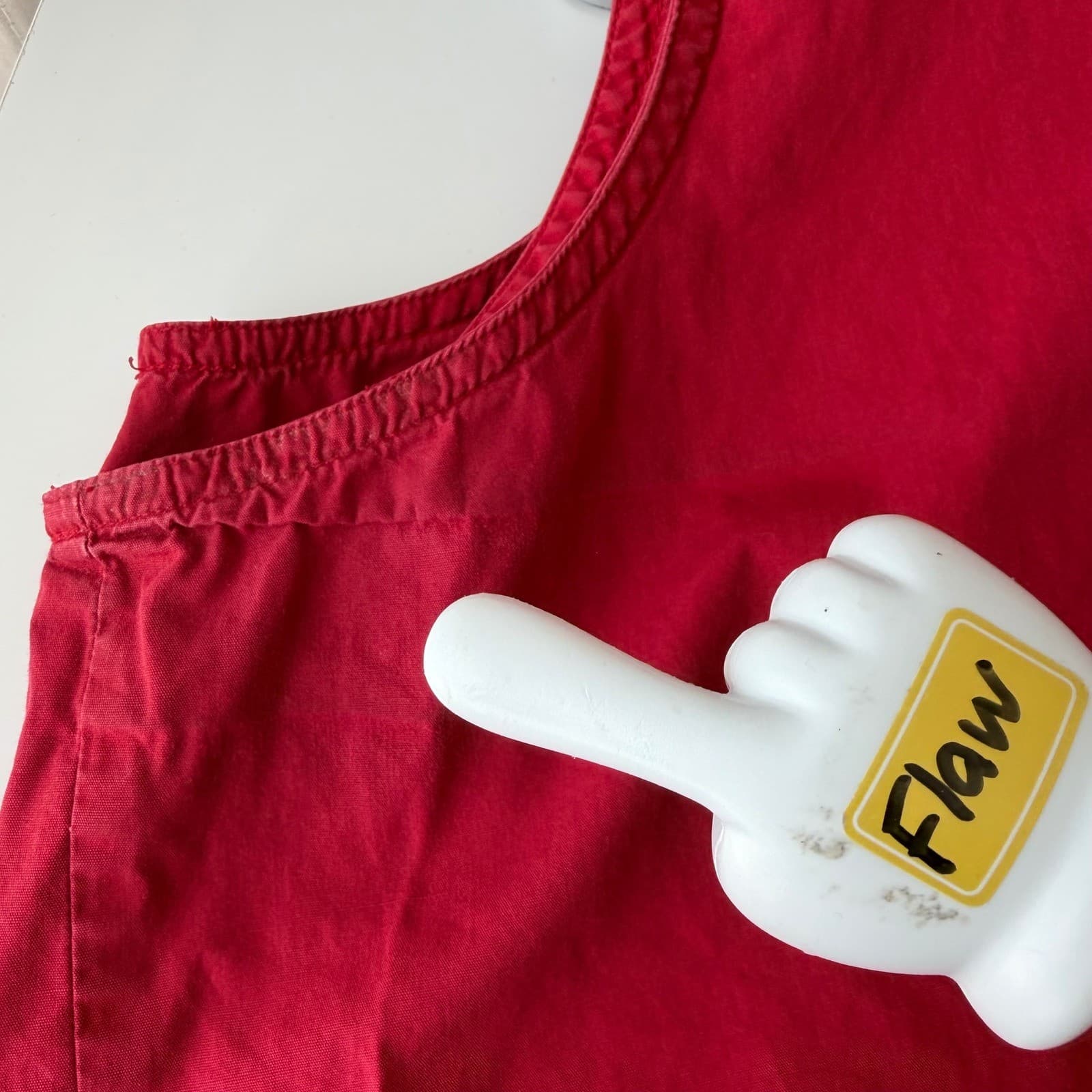 Looney Tunes Tweety Bird Shirt Women 18W/20W Red Vintage Star Button Sleeveless - Thumbnail 5