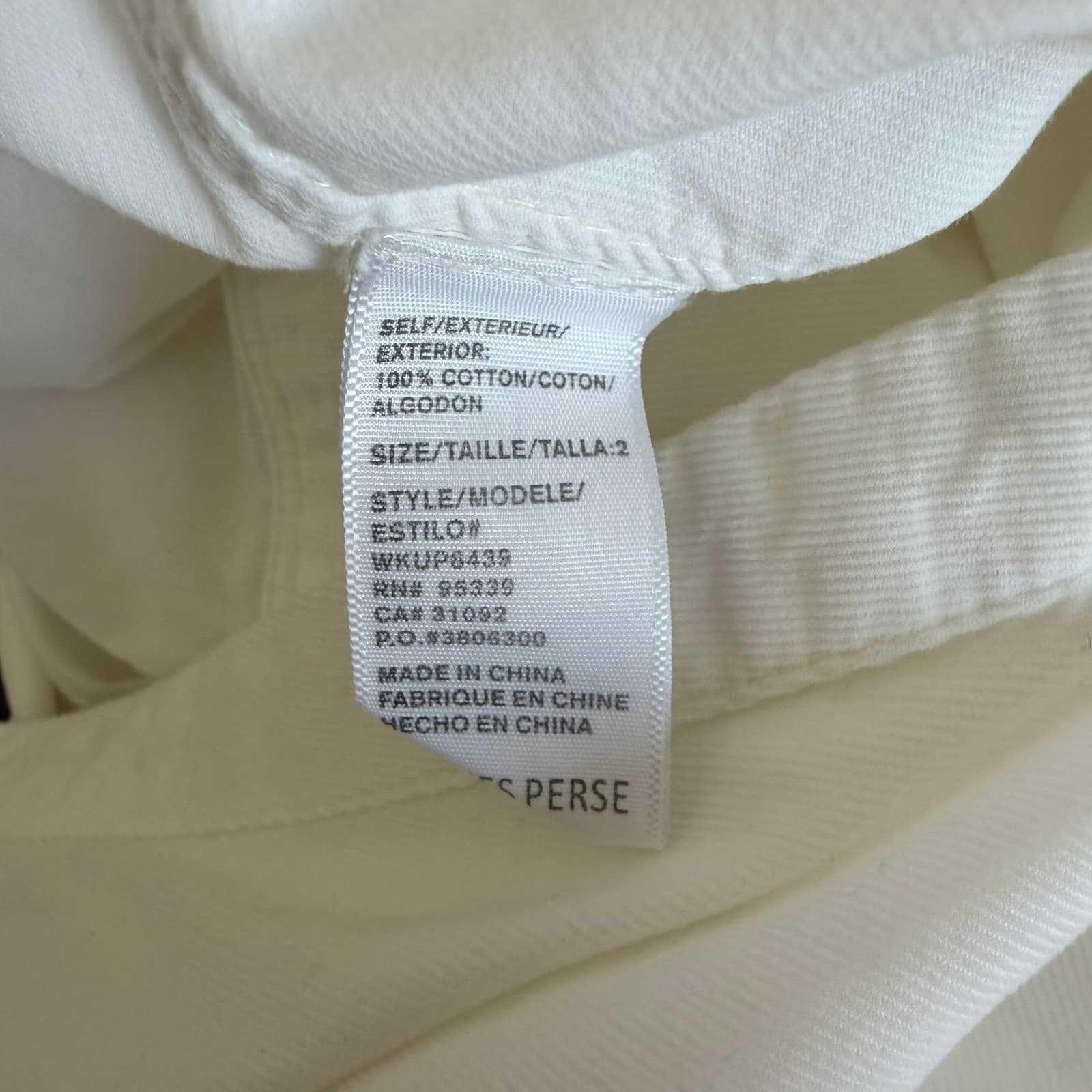 James Perse Jumpsuit Womens 2 Ivory Corduroy Long Sleeve Utility Minimalist - Thumbnail 6