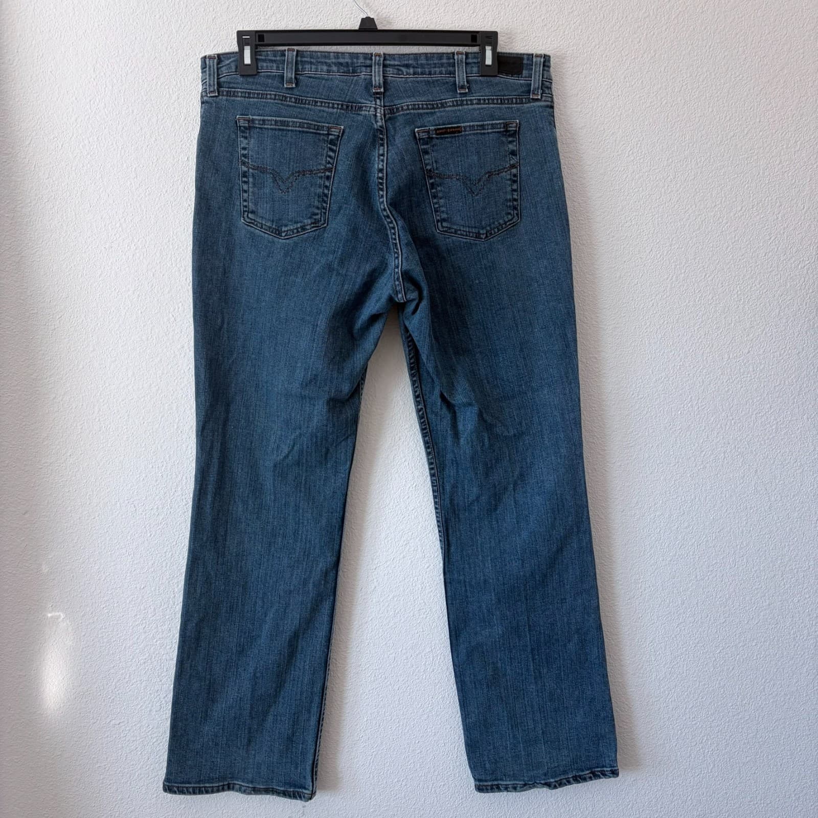 Vtg Harley-Davidson Genuine MotorClothes Jeans Size 16 Blue Denim Straight Leg - Thumbnail 3