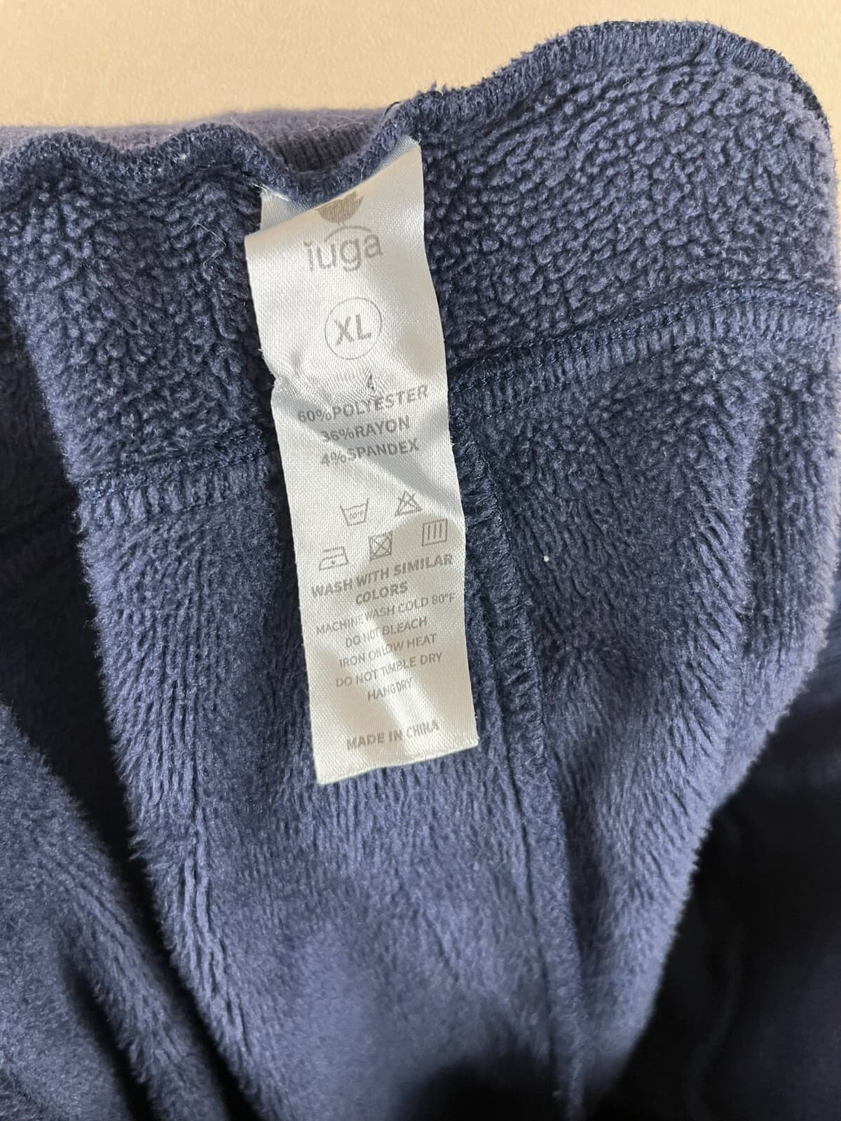 IUGA Women's Sweat Pants Sz XL Blue Fleece Lined Joggers With Pockets Activewear - Thumbnail 3