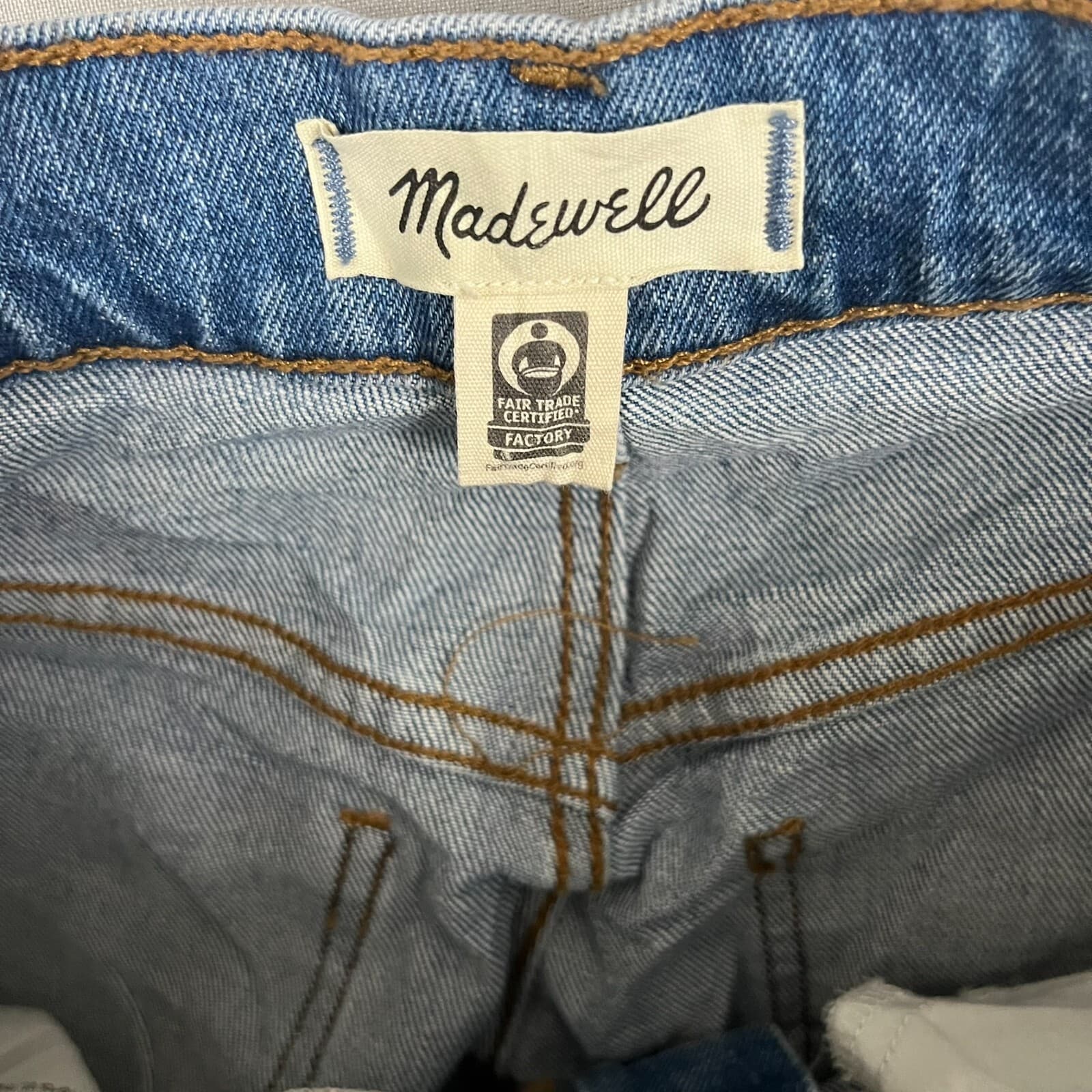 Madewell Jeans Women's 27 Blue Denim Cotton High Rise 5-Pocket Straight Leg - Thumbnail 3