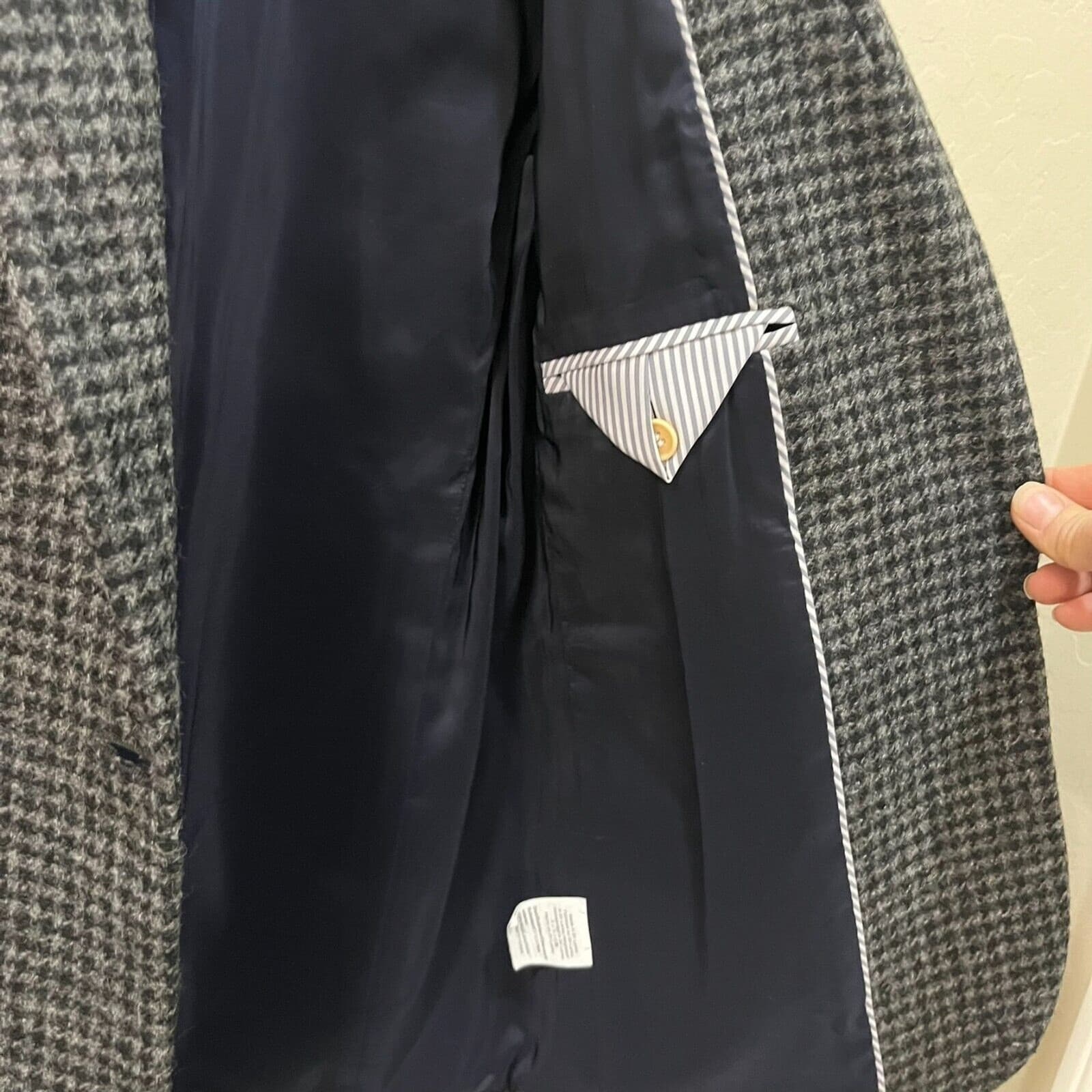 J. Crew Women's Schoolboy Blazer Size 2 Parke Gray Houndstooth 100% Wool Career - Thumbnail 5